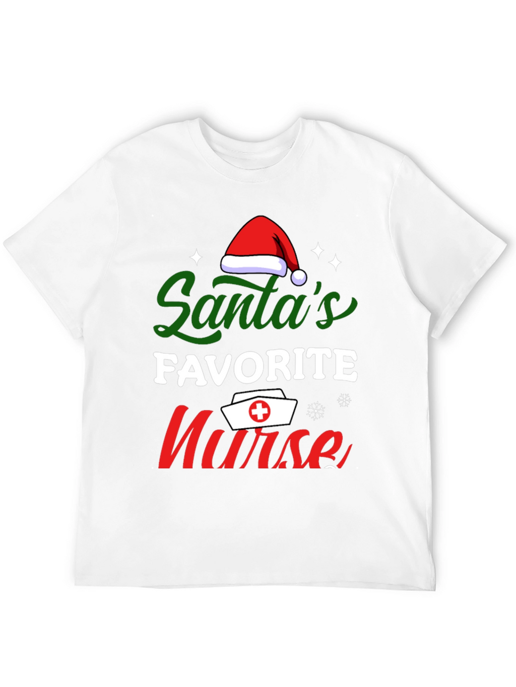 Santas Favorite Nurse T-Shirt Christmas Tee