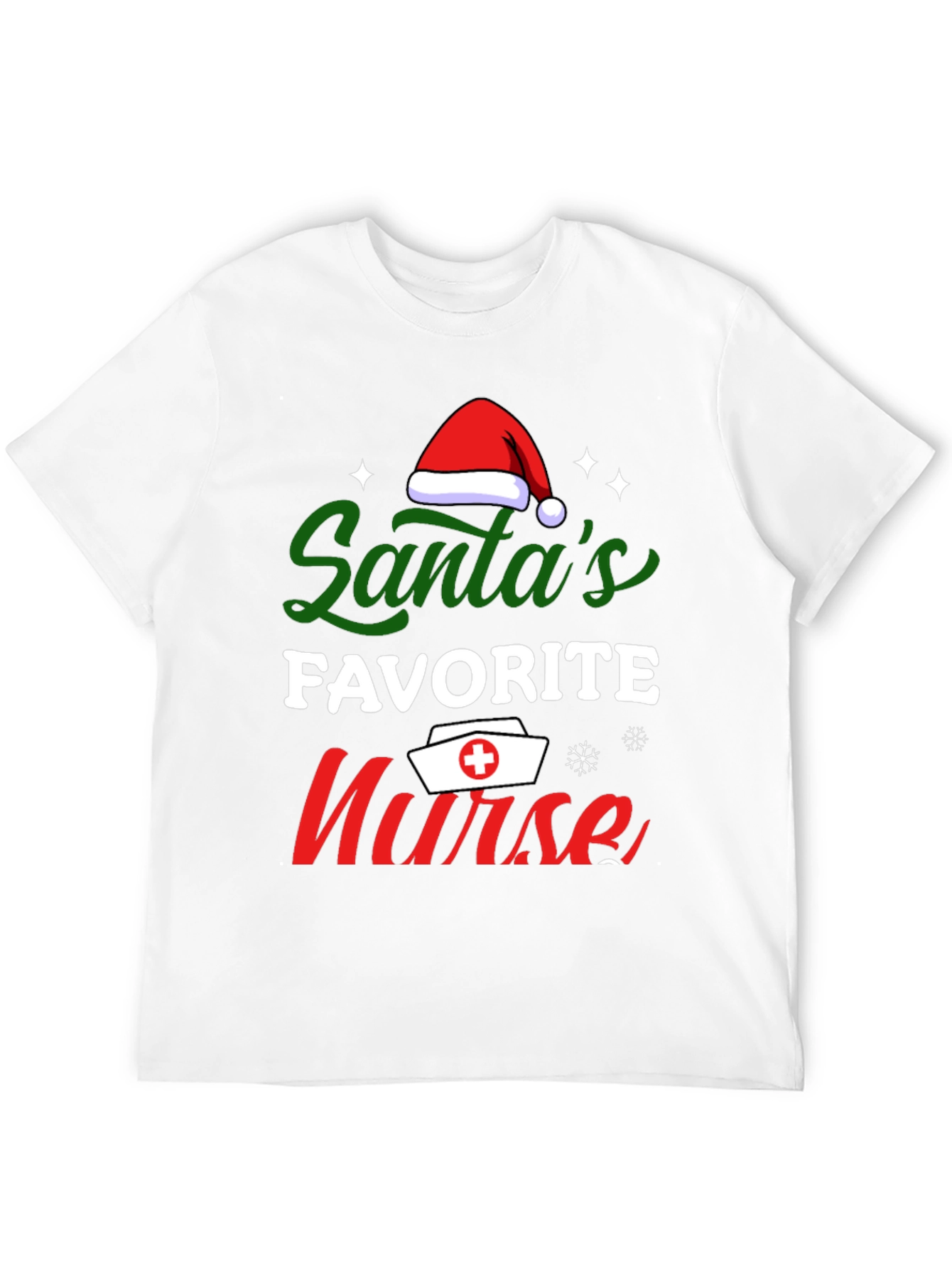 Santas Favorite Nurse T-Shirt Christmas Tee