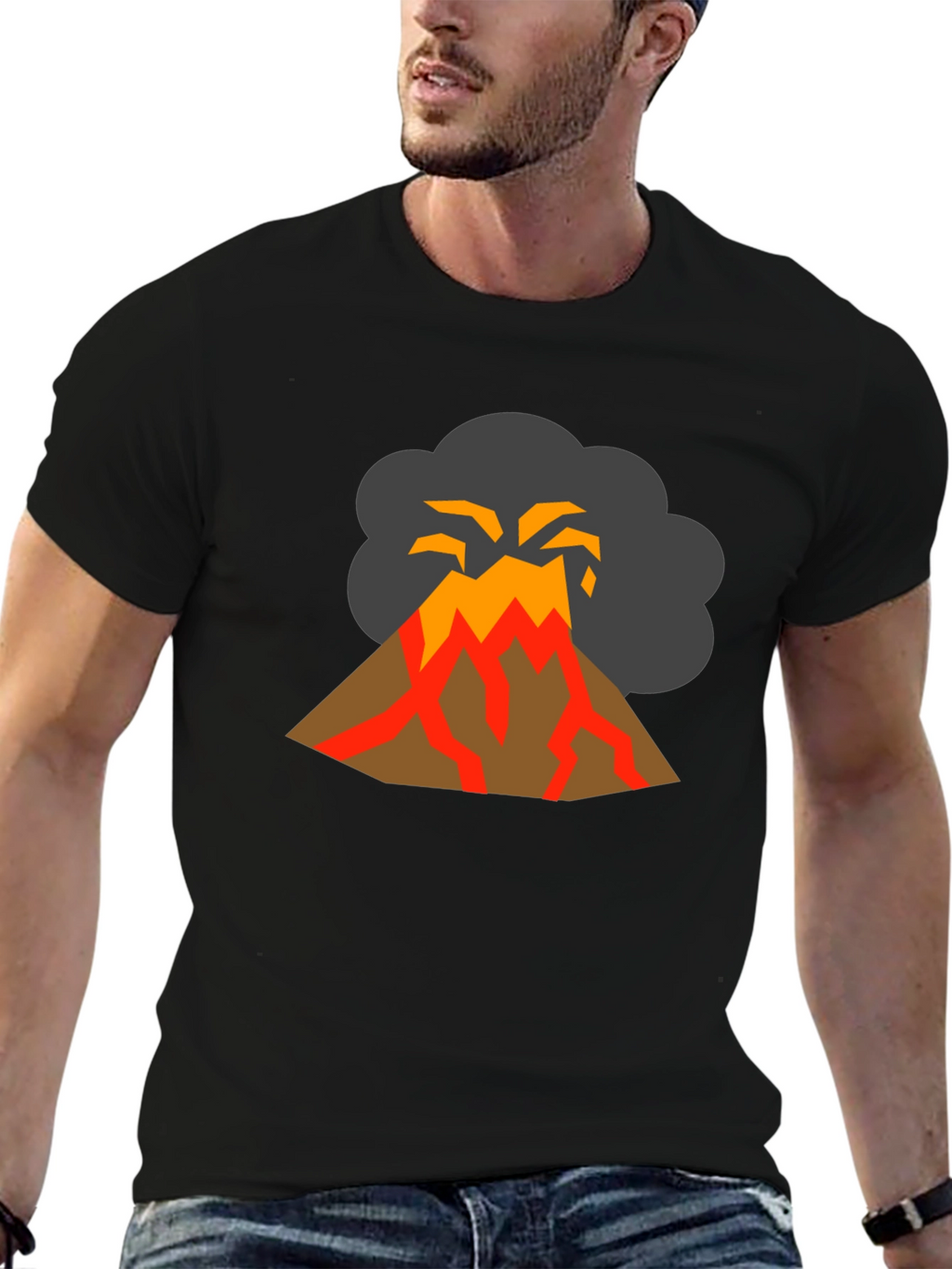 Volcano Graphic T-Shirt - Lava Explosion Tee