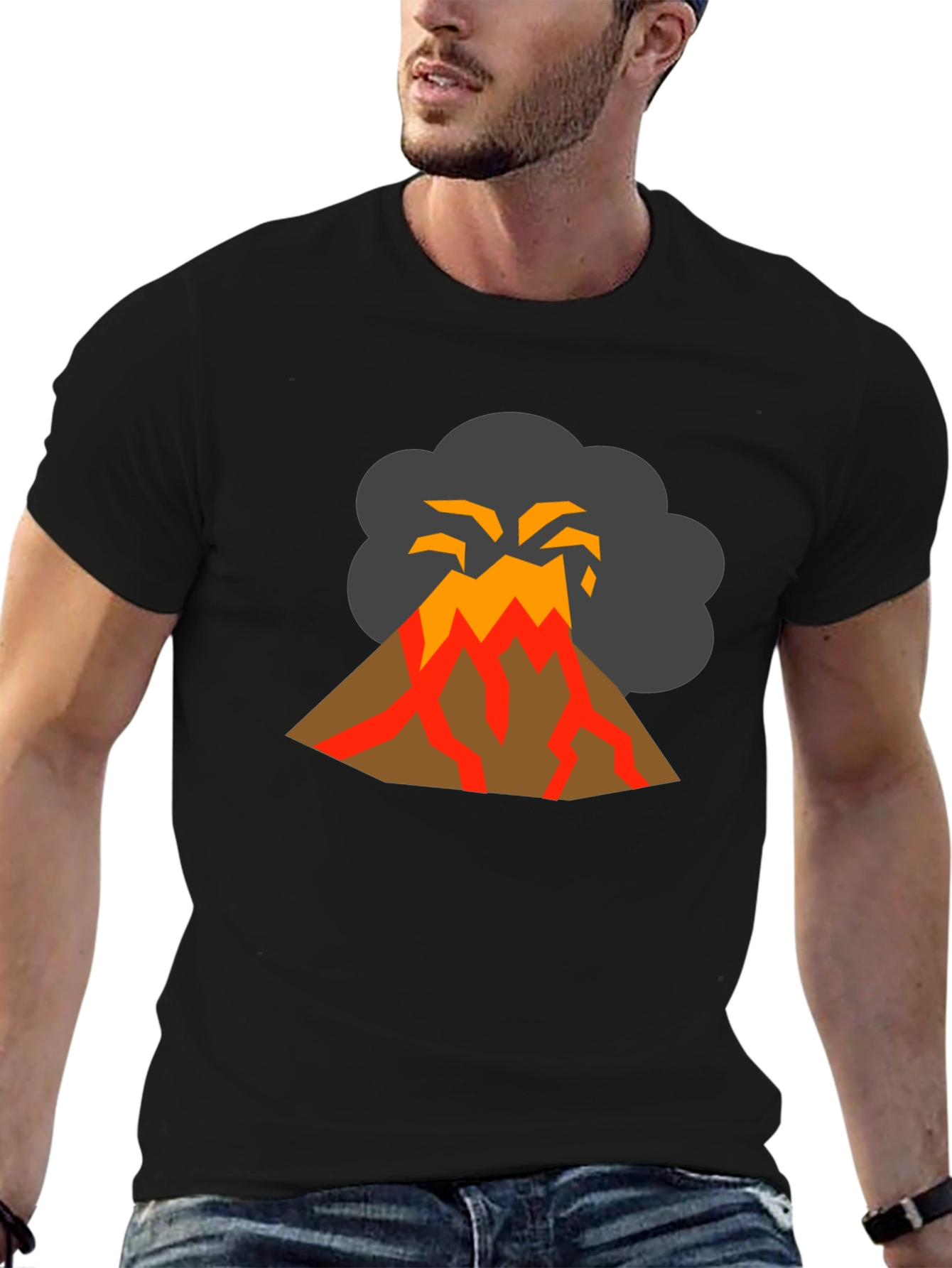 Volcano Graphic T-Shirt - Lava Explosion Tee