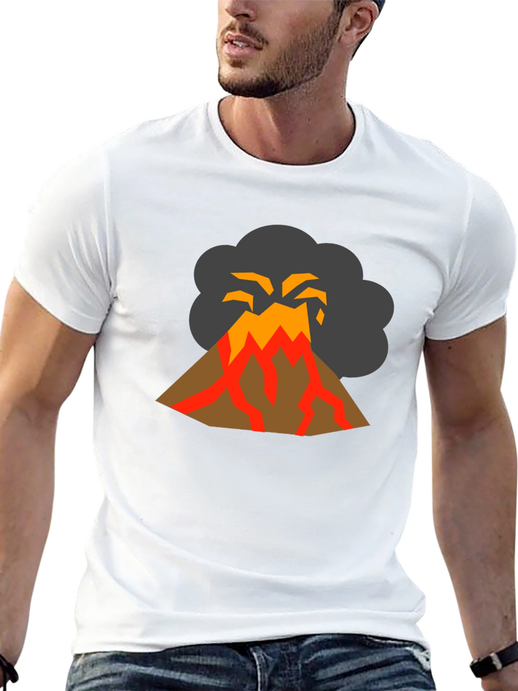 Volcano Graphic T-Shirt - Lava Explosion Tee