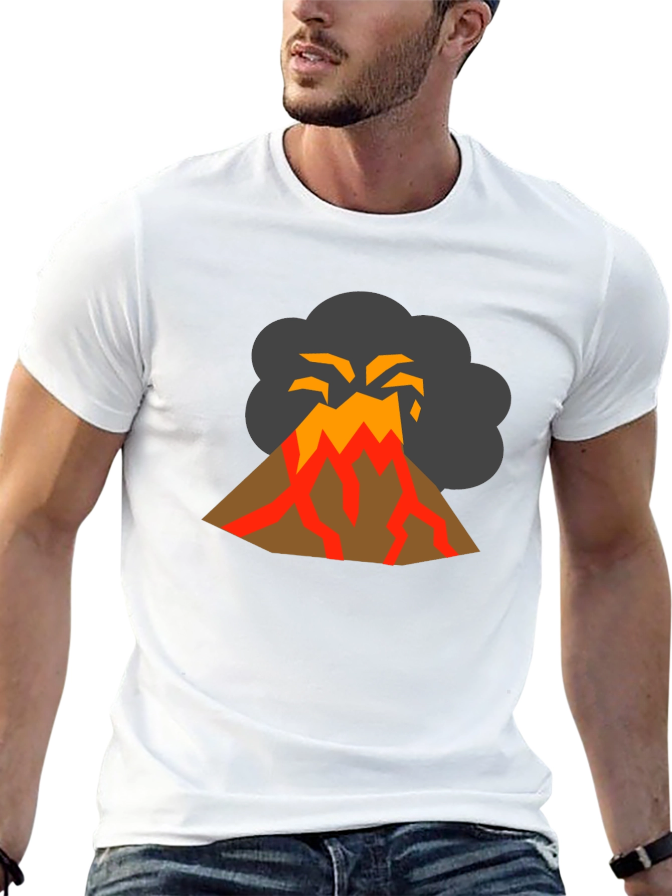 Volcano Graphic T-Shirt - Lava Explosion Tee