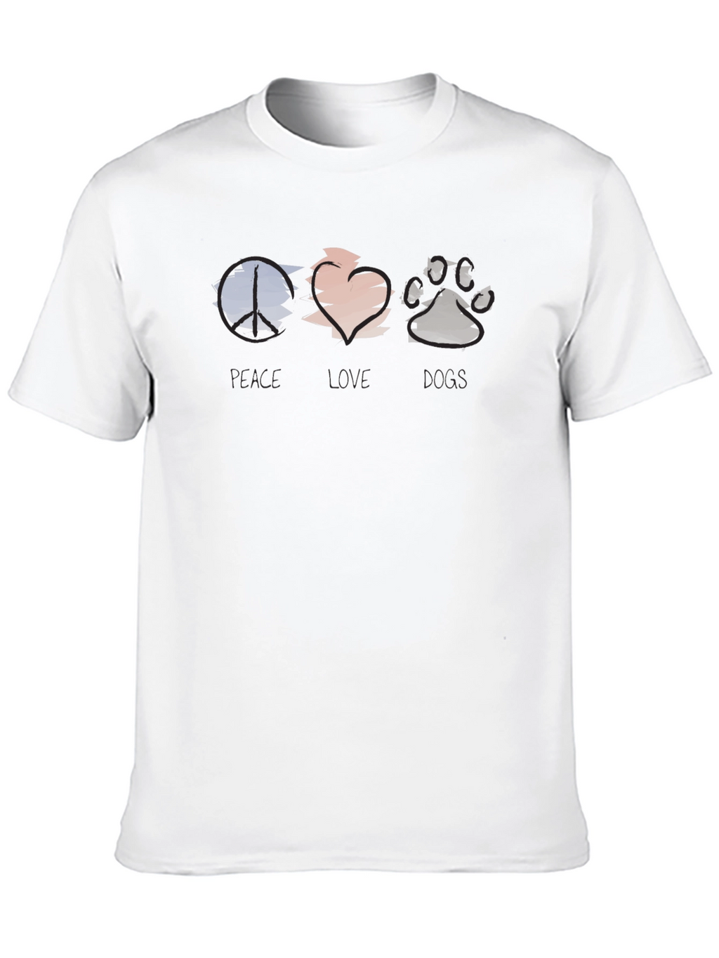 Peace Love Paws Black Graphic Tee