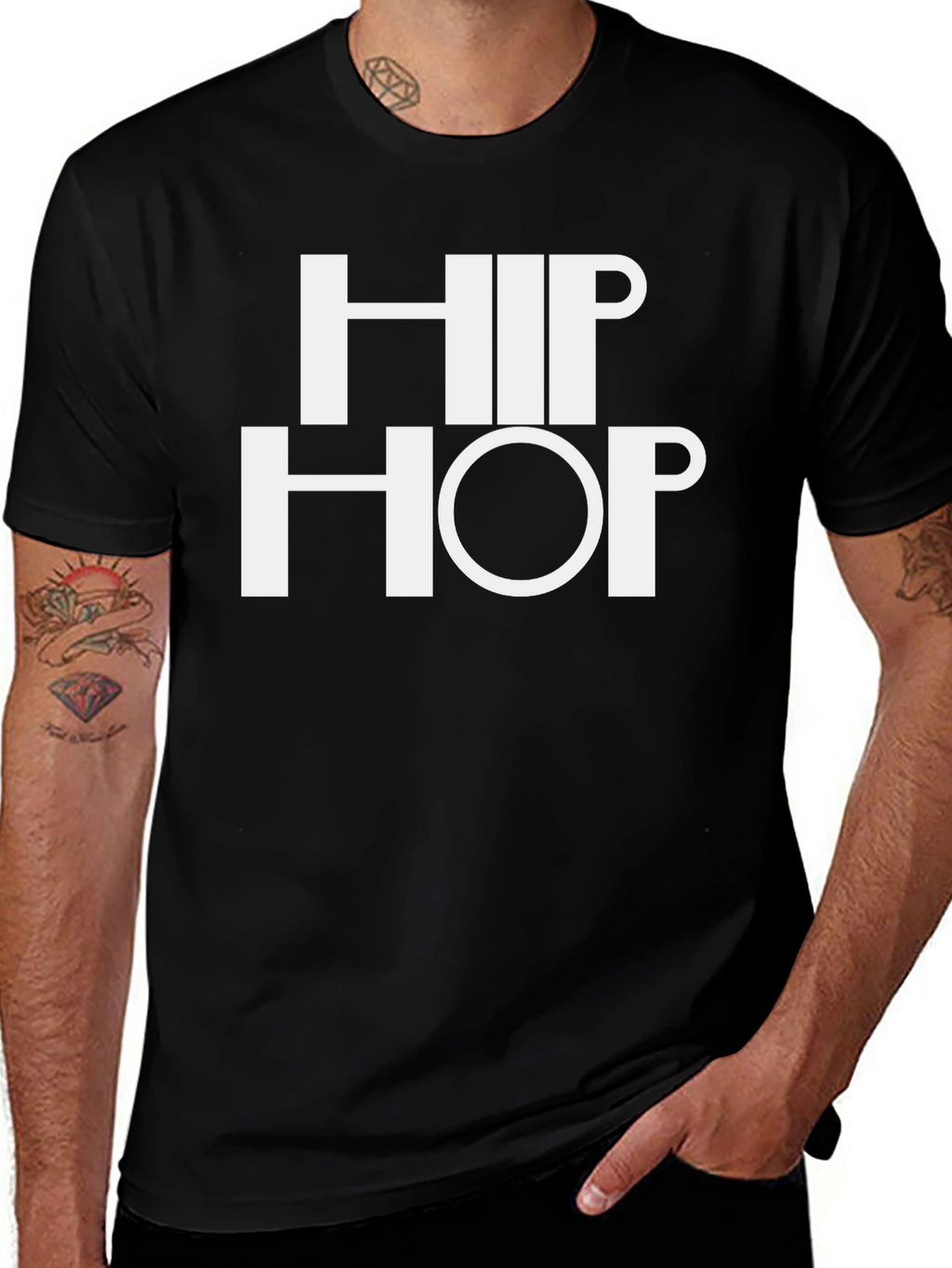 Hip Hop Graphic Black T-Shirt