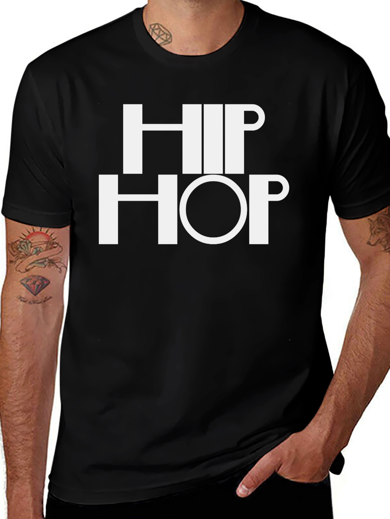 Hip Hop Graphic Black T-Shirt