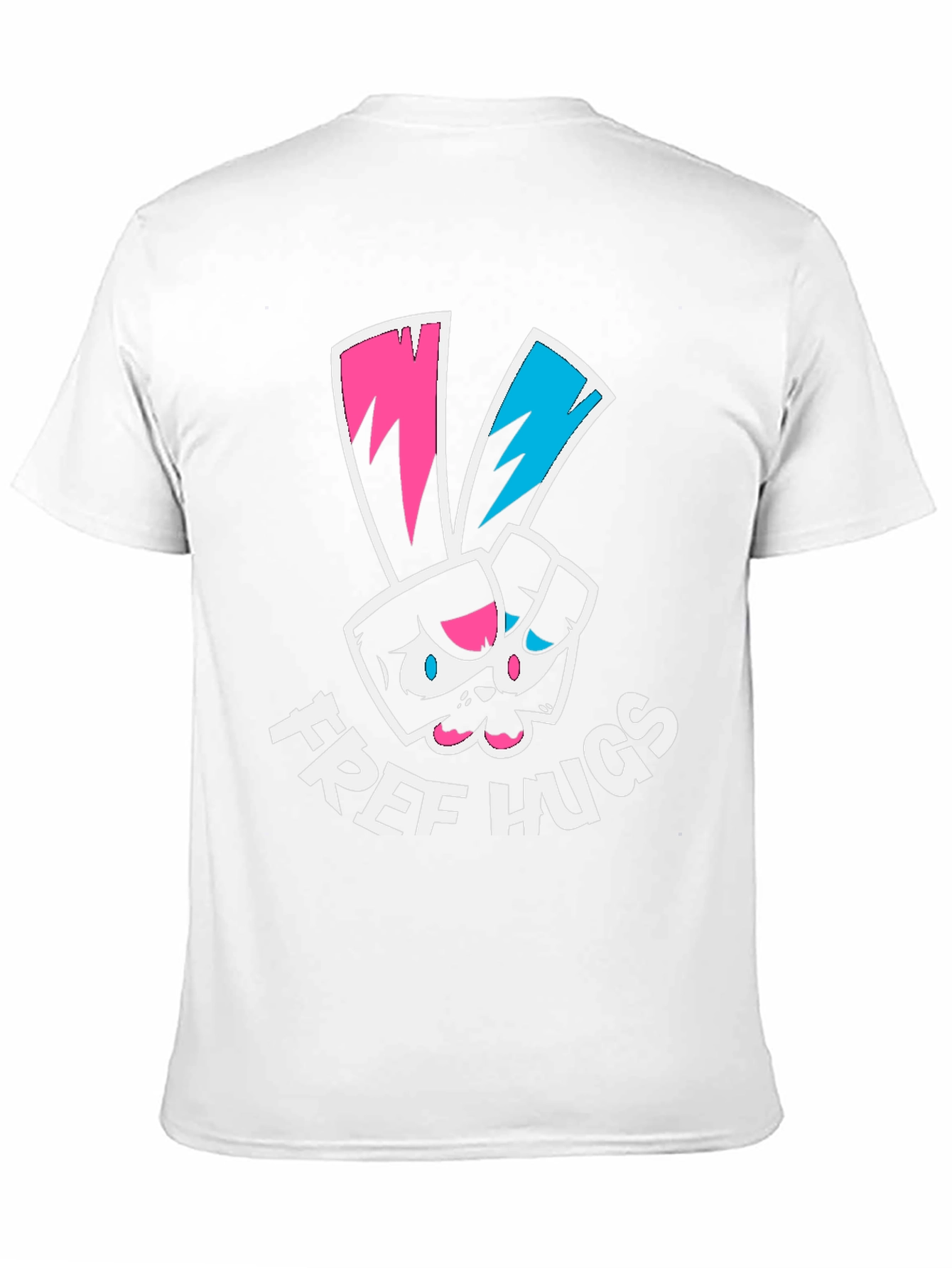 Free Hugs Graphic Tee - Black Cotton T-Shirt