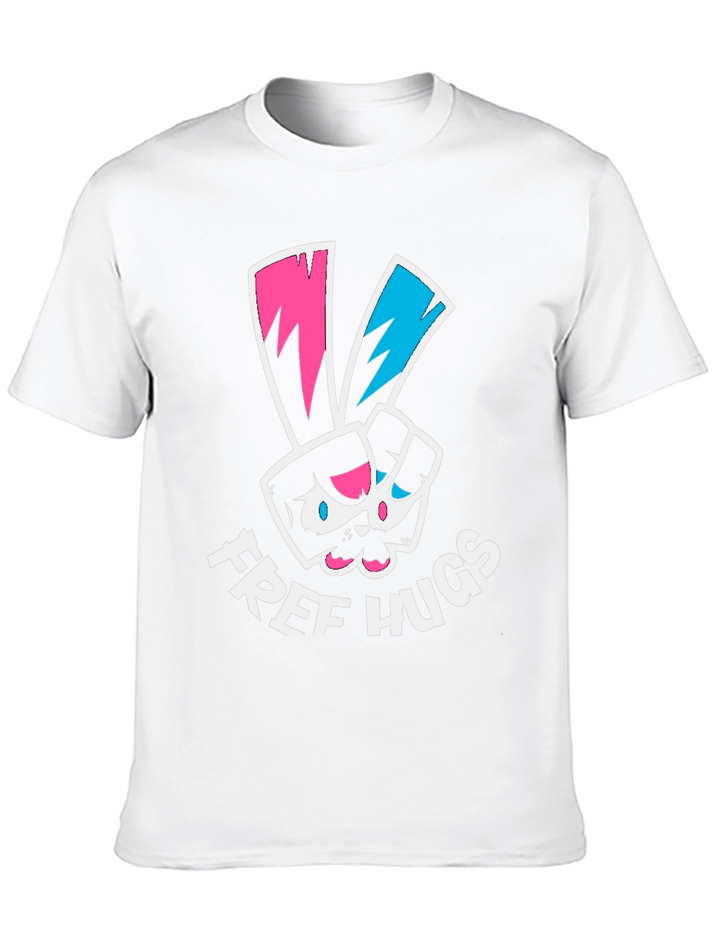 Free Hugs Graphic Tee - Black Cotton T-Shirt