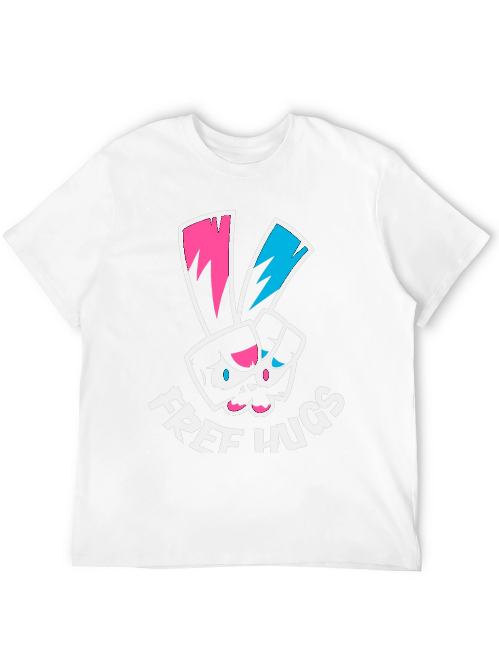 Free Hugs Graphic Tee - Black Cotton T-Shirt