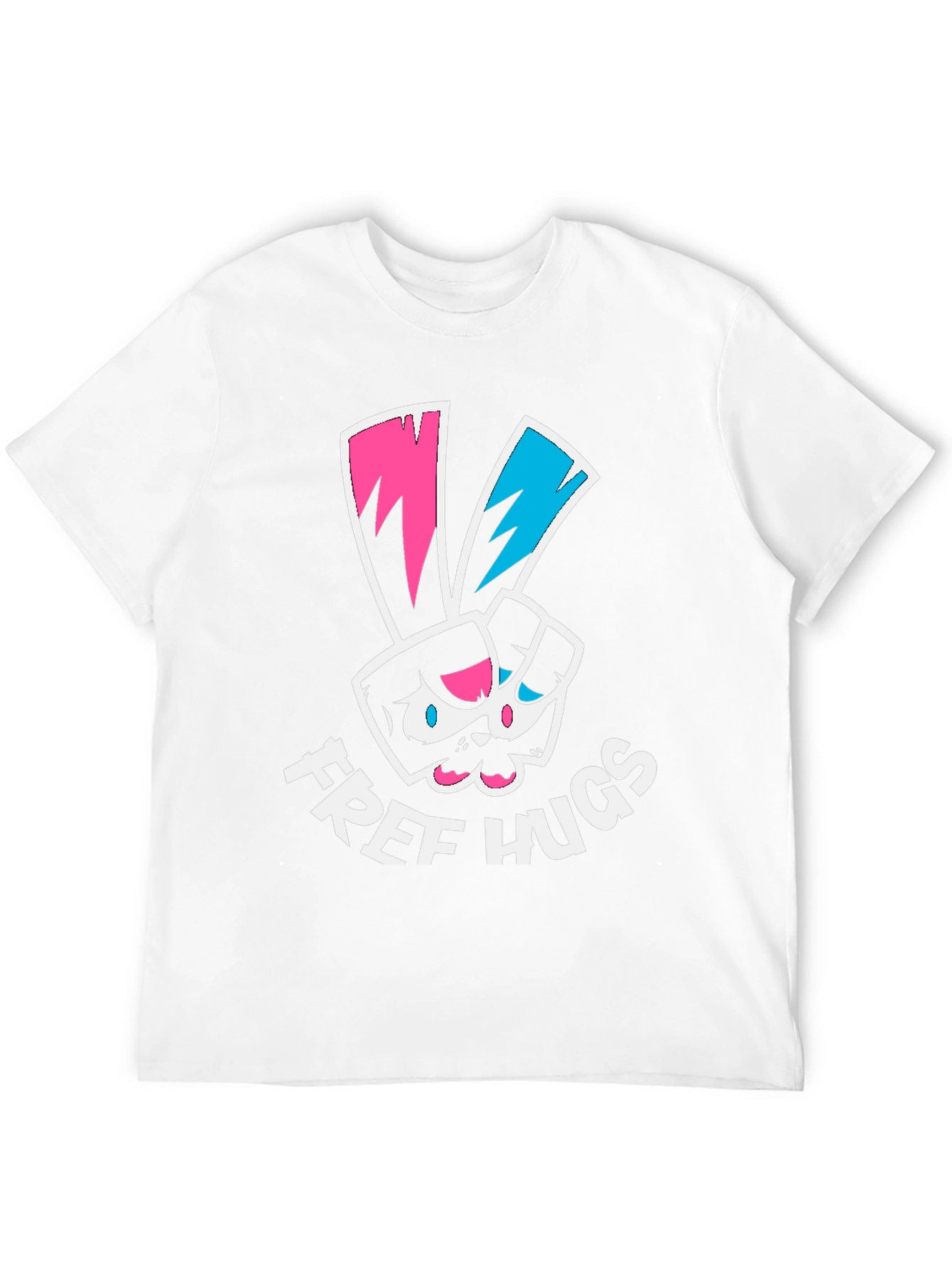 Free Hugs Graphic Tee - Black Cotton T-Shirt