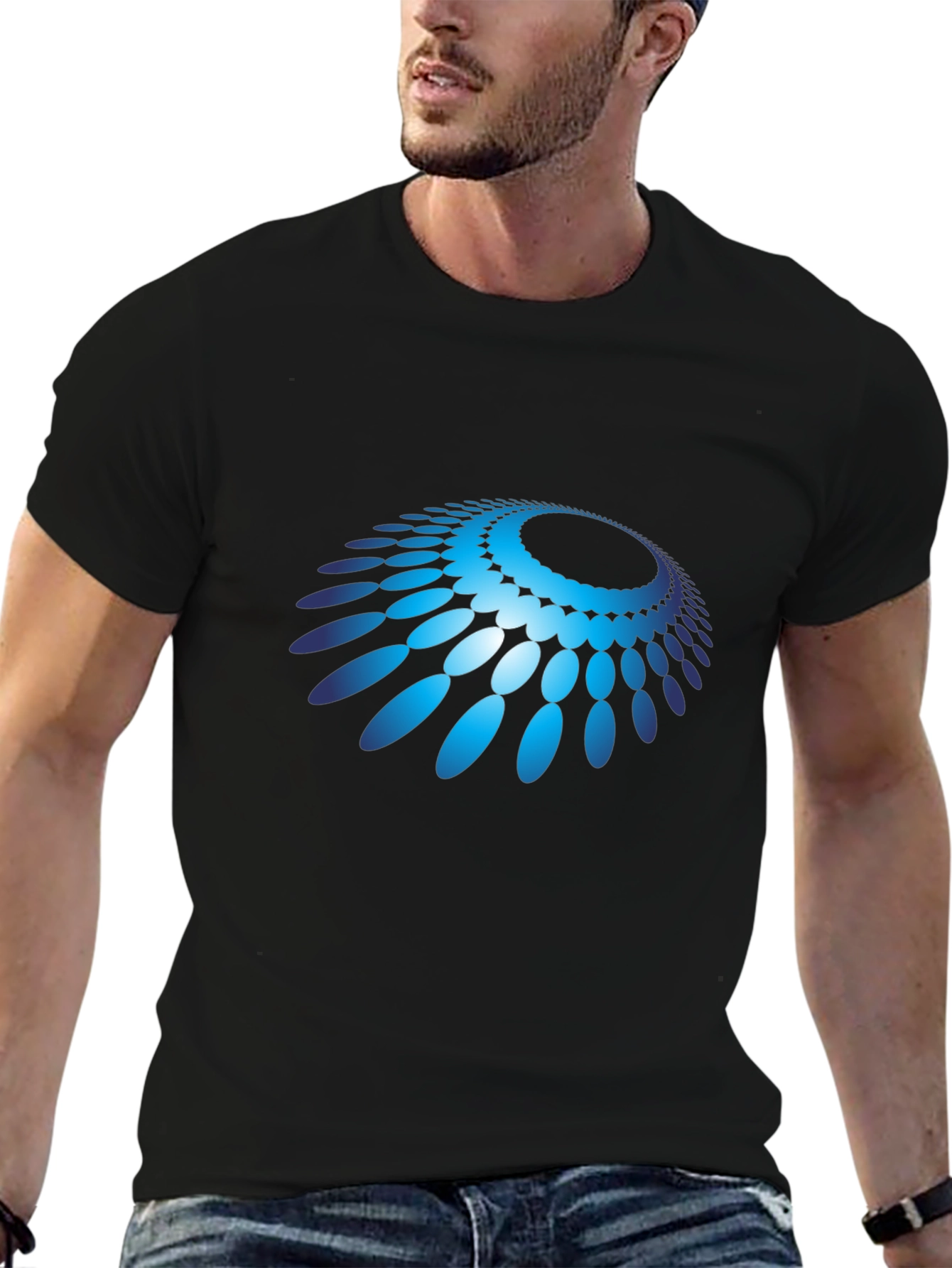 Abstract Pattern Graphic Tee - Modern Design Soft Comfort