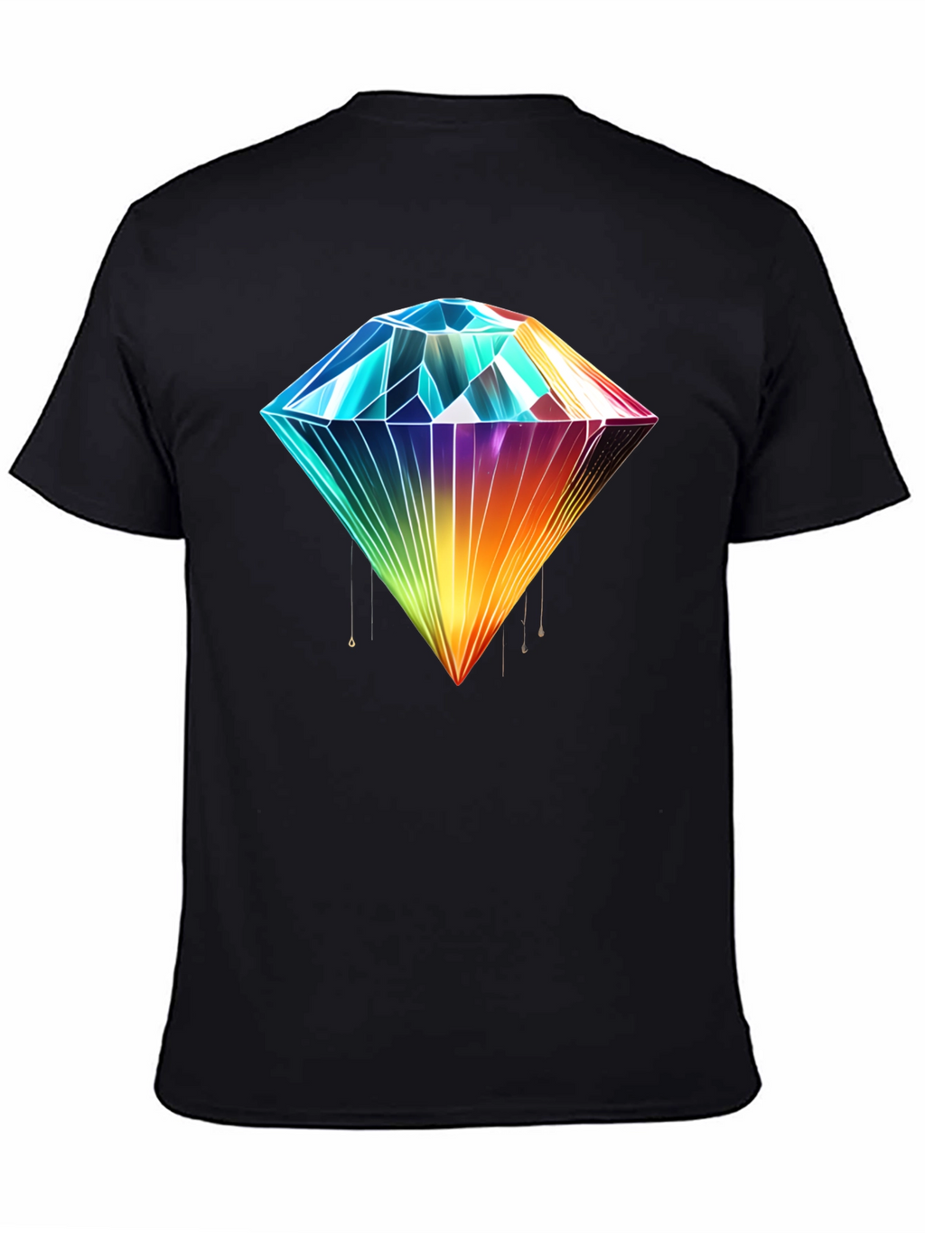 Rainbow Diamond Graphic T-Shirt - Stylish Mens Tee