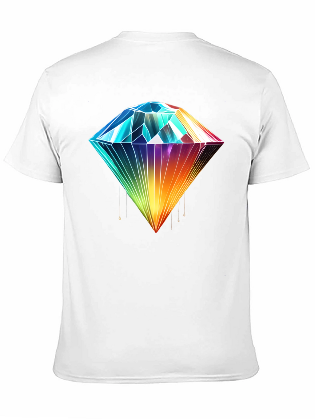 Rainbow Diamond Graphic T-Shirt - Stylish Mens Tee