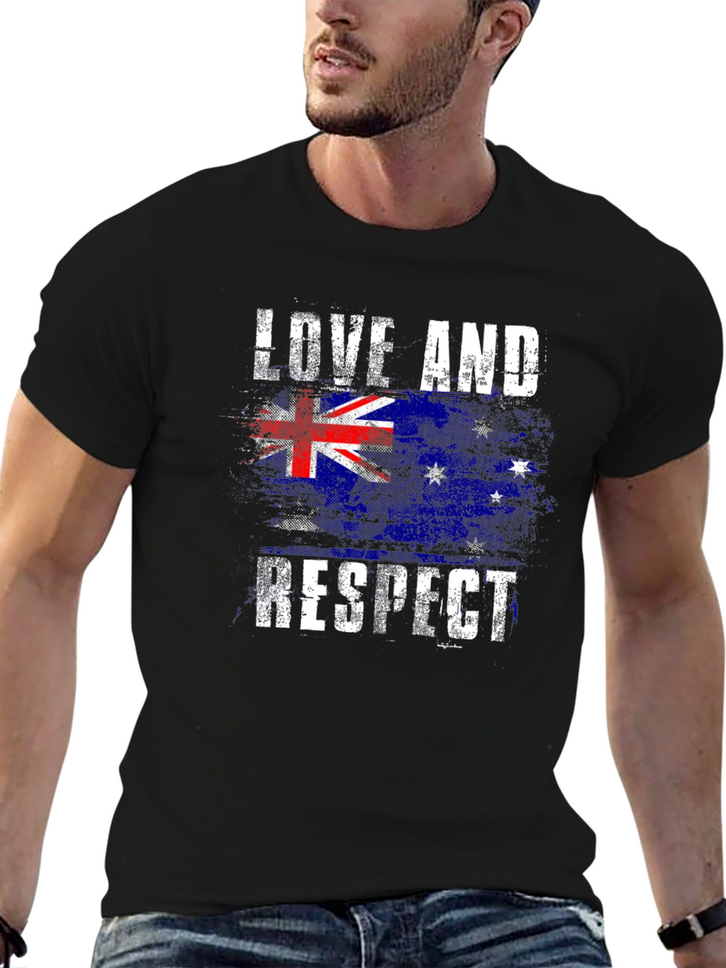 Love and Respect Australian Flag Graphic Tee