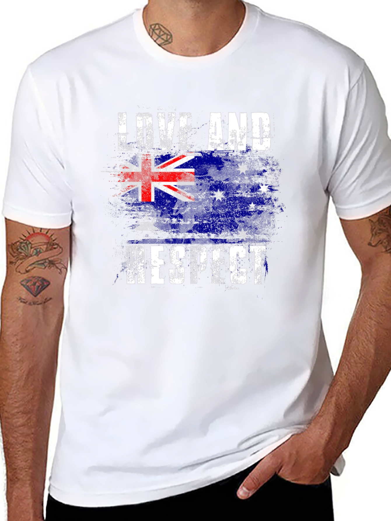Love and Respect Australian Flag Graphic Tee