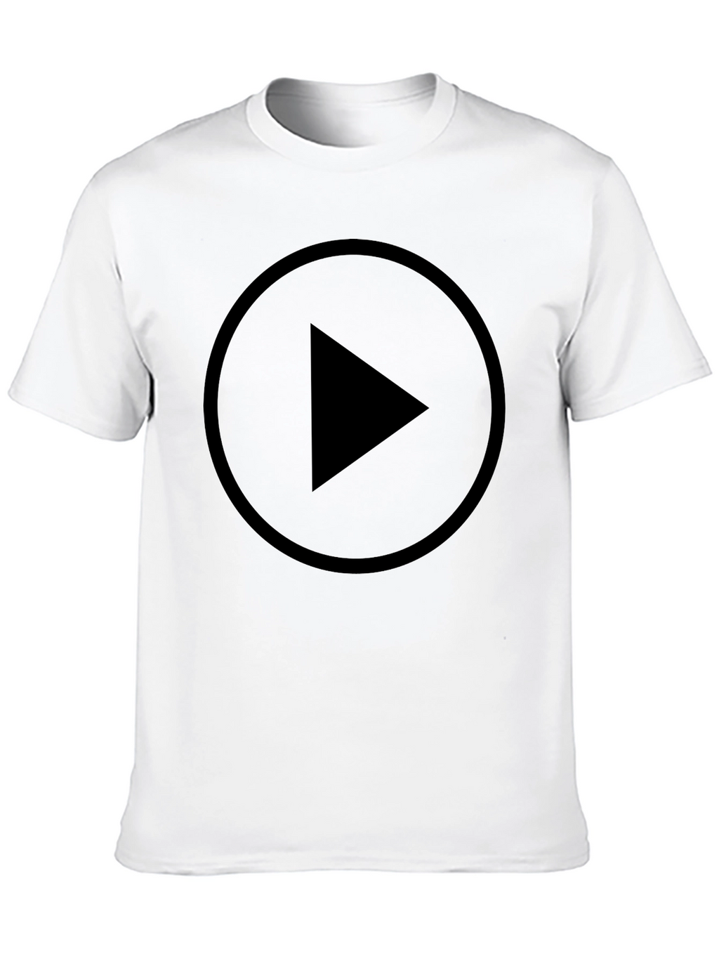 Black Play Button Graphic T-Shirt - Modern Style