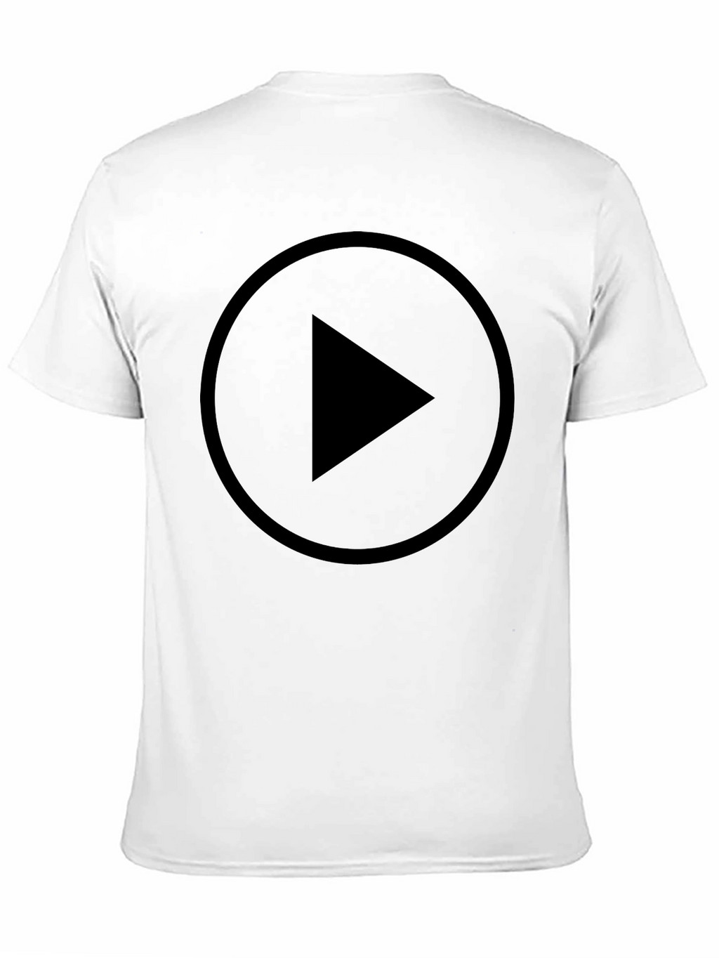 Black Play Button Graphic T-Shirt - Modern Style