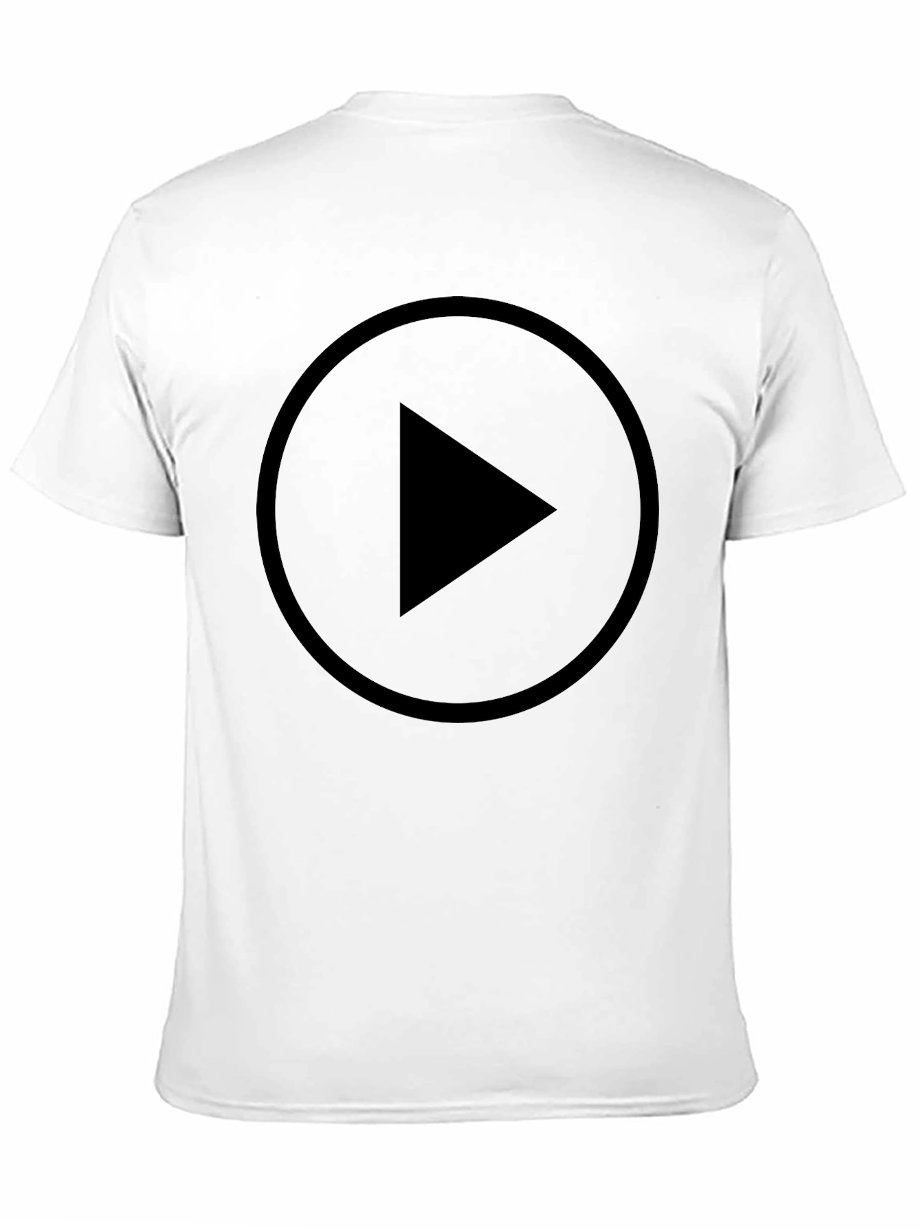 Black Play Button Graphic T-Shirt - Modern Style