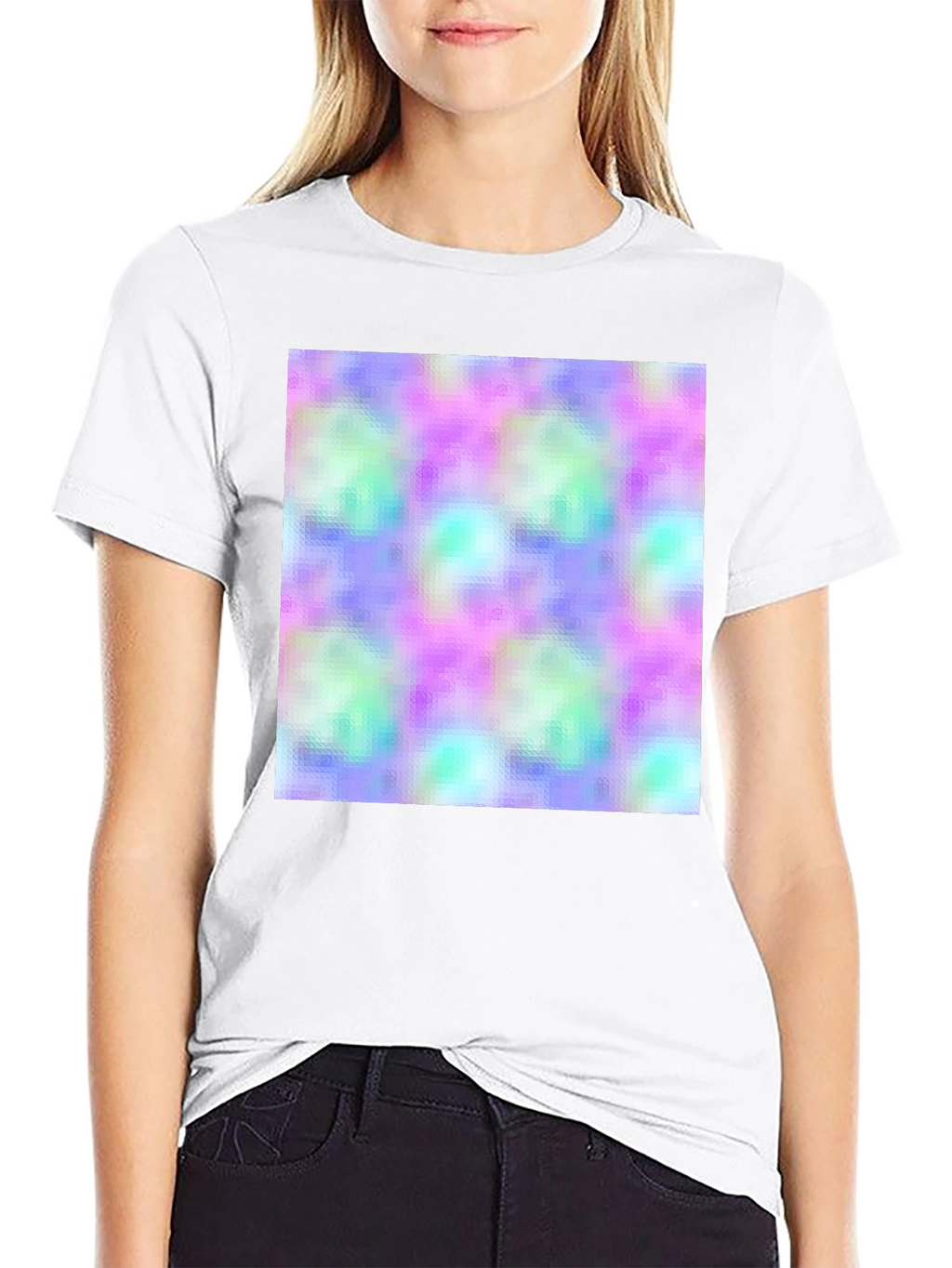 Abstract Pattern Black T-Shirt