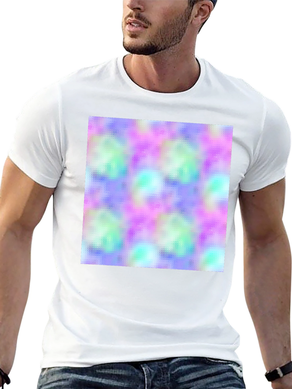 Abstract Pattern Black T-Shirt