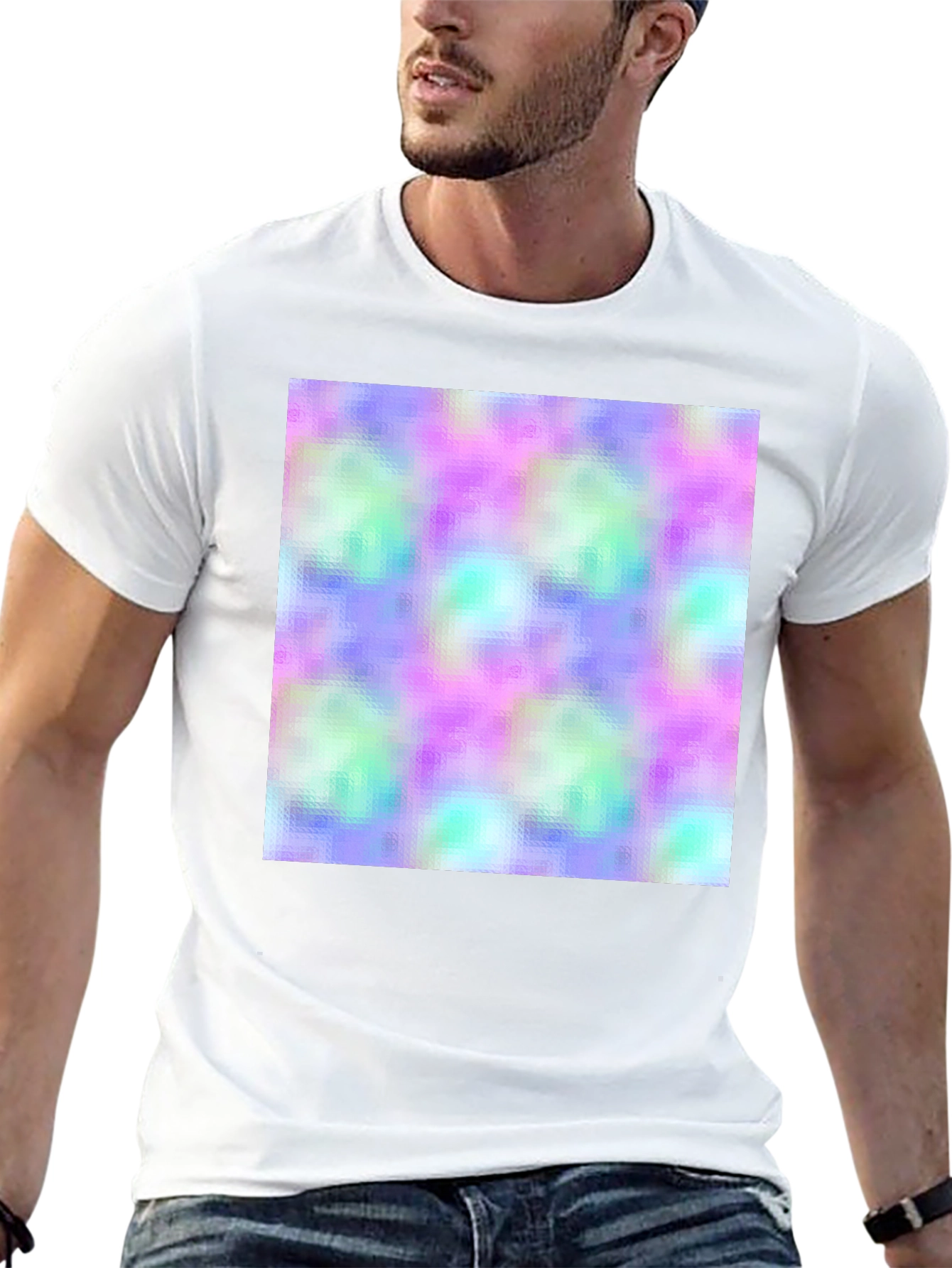 Abstract Pattern Black T-Shirt