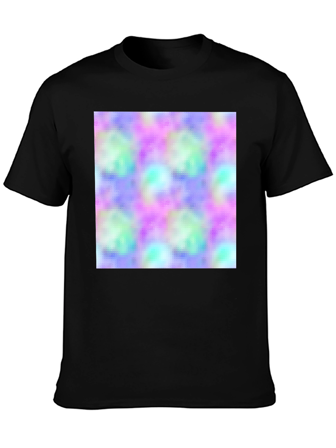 Abstract Pattern Black T-Shirt