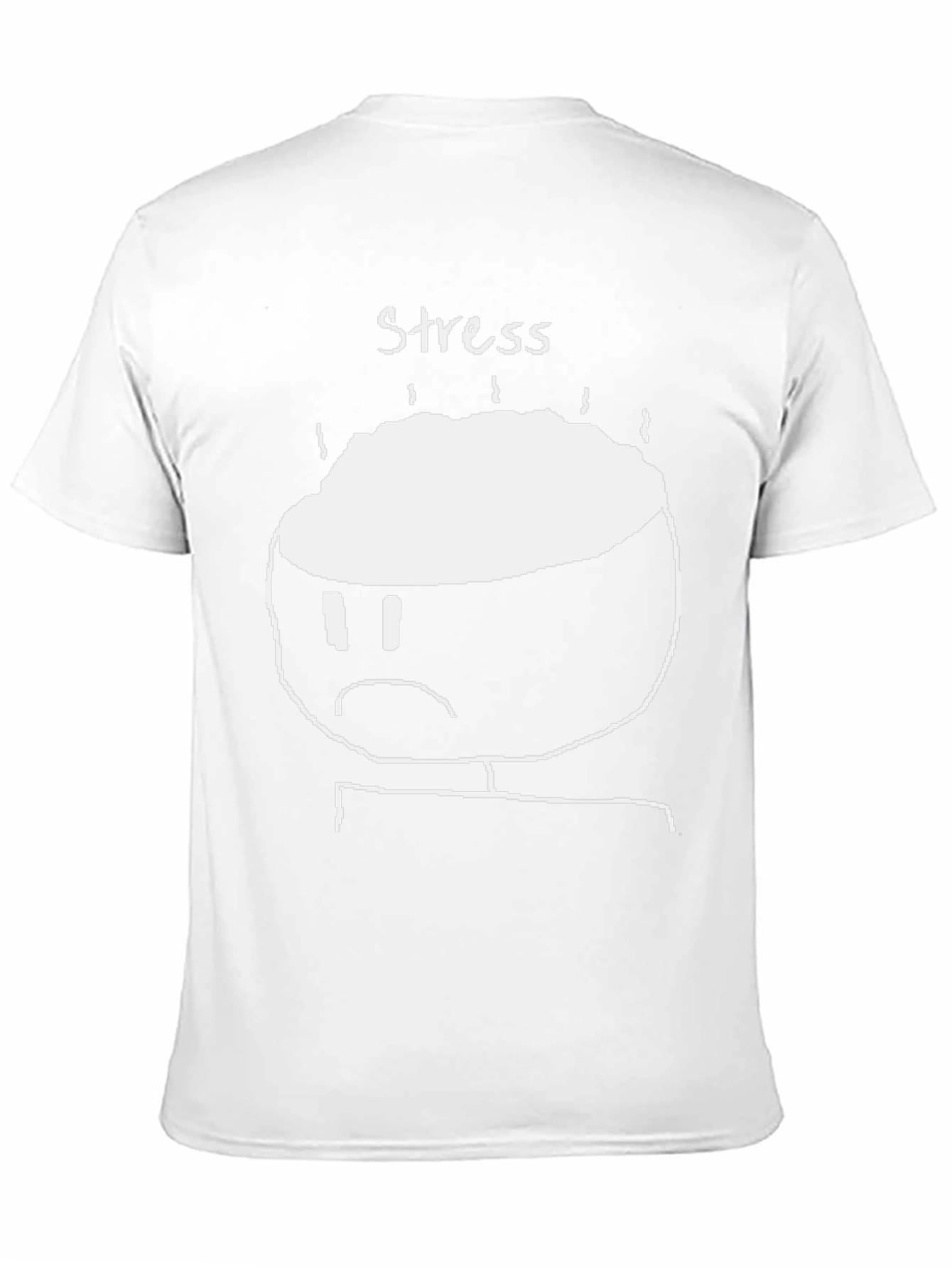 Stress Graphic T-Shirt - Black Crew Neck Tee