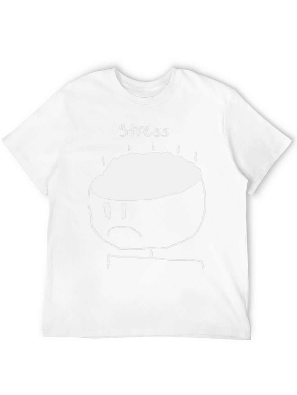Stress Graphic T-Shirt - Black Crew Neck Tee