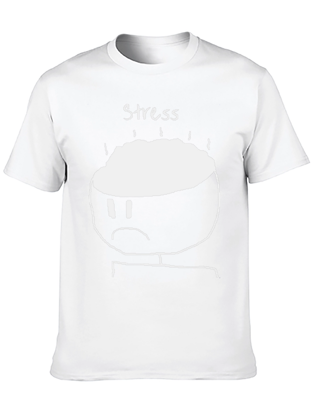 Stress Graphic T-Shirt - Black Crew Neck Tee