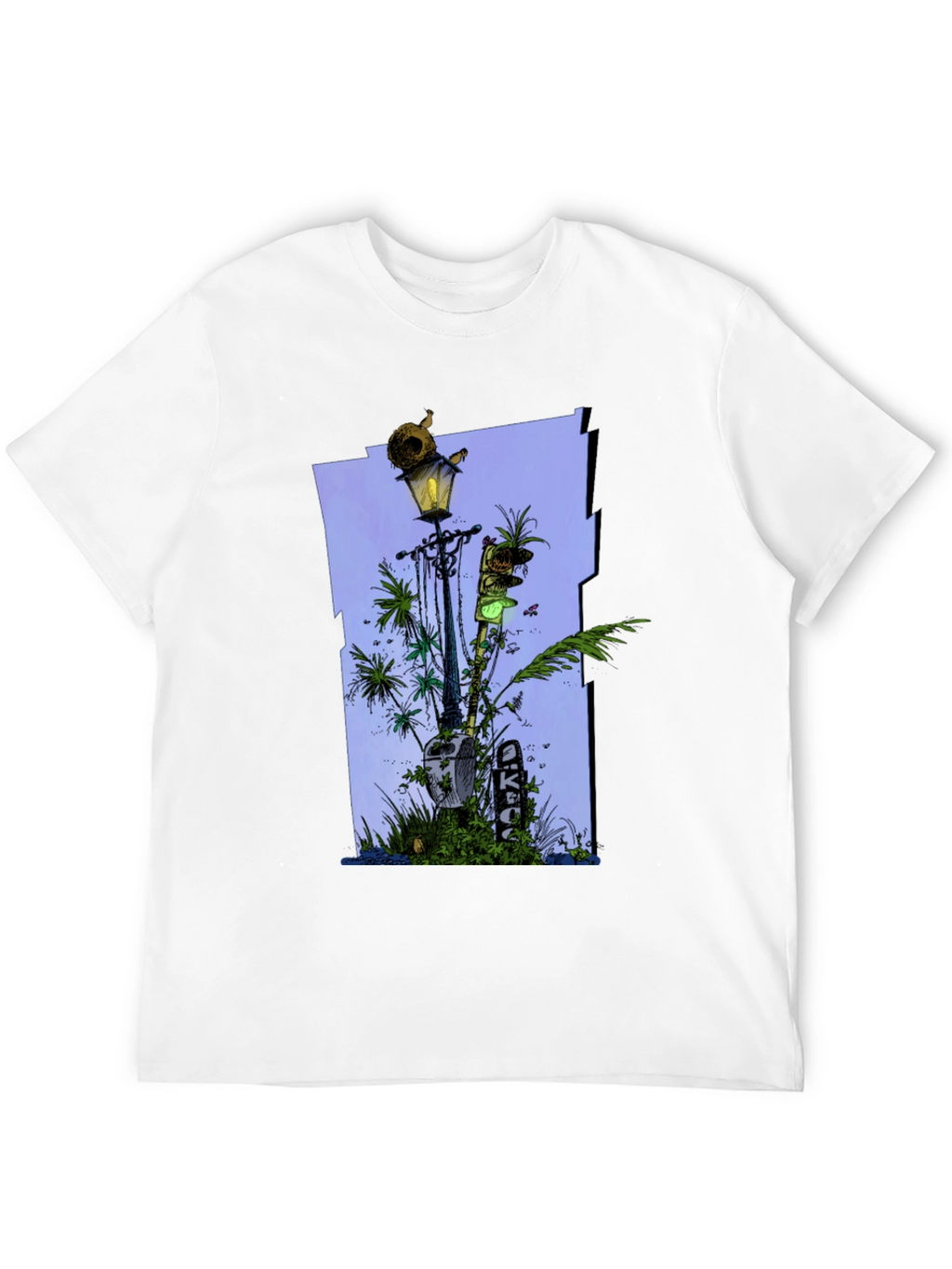 Unique Graphic Print Tee - Streetlight Jungle Design