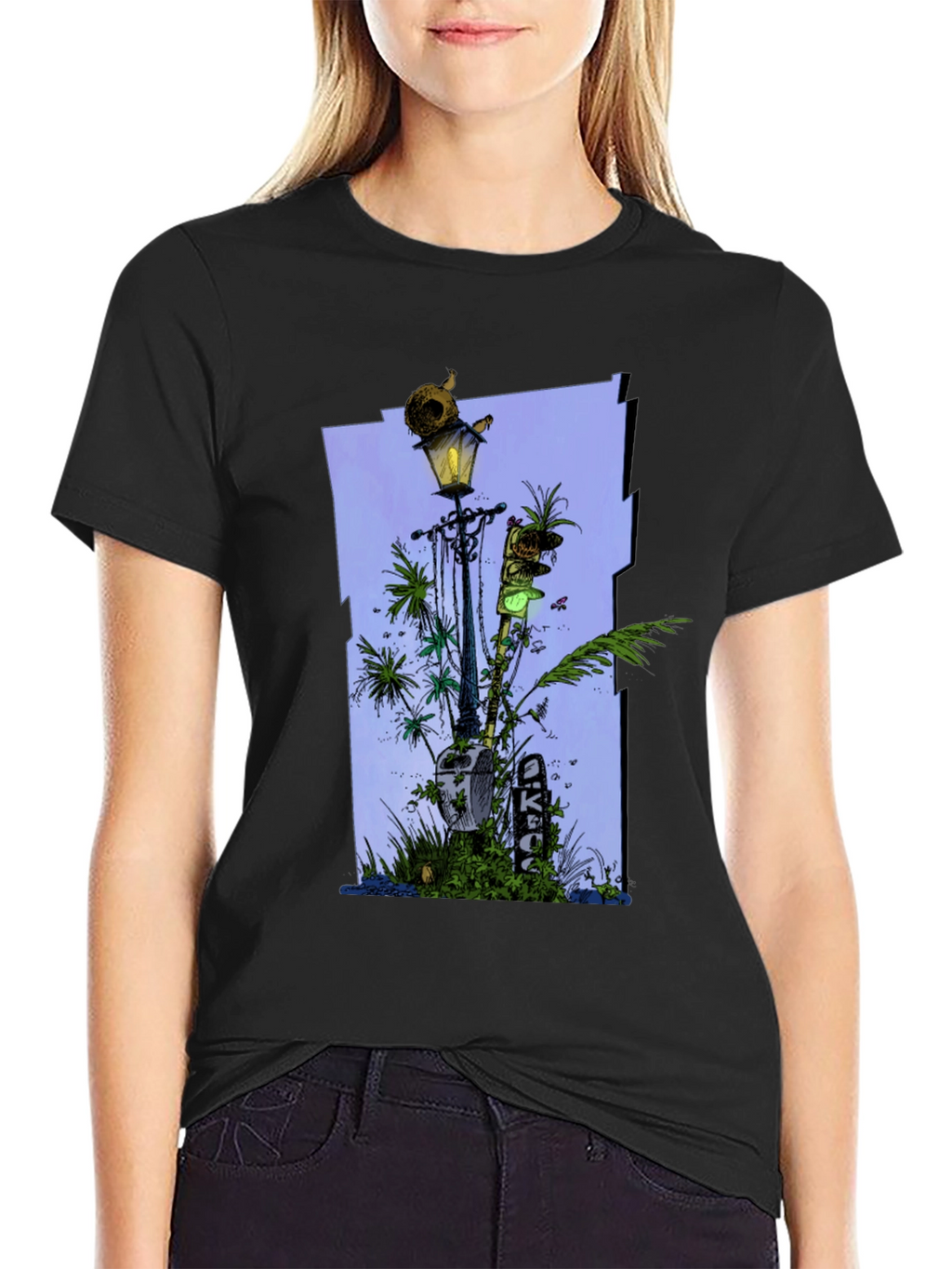 Unique Graphic Print Tee - Streetlight Jungle Design