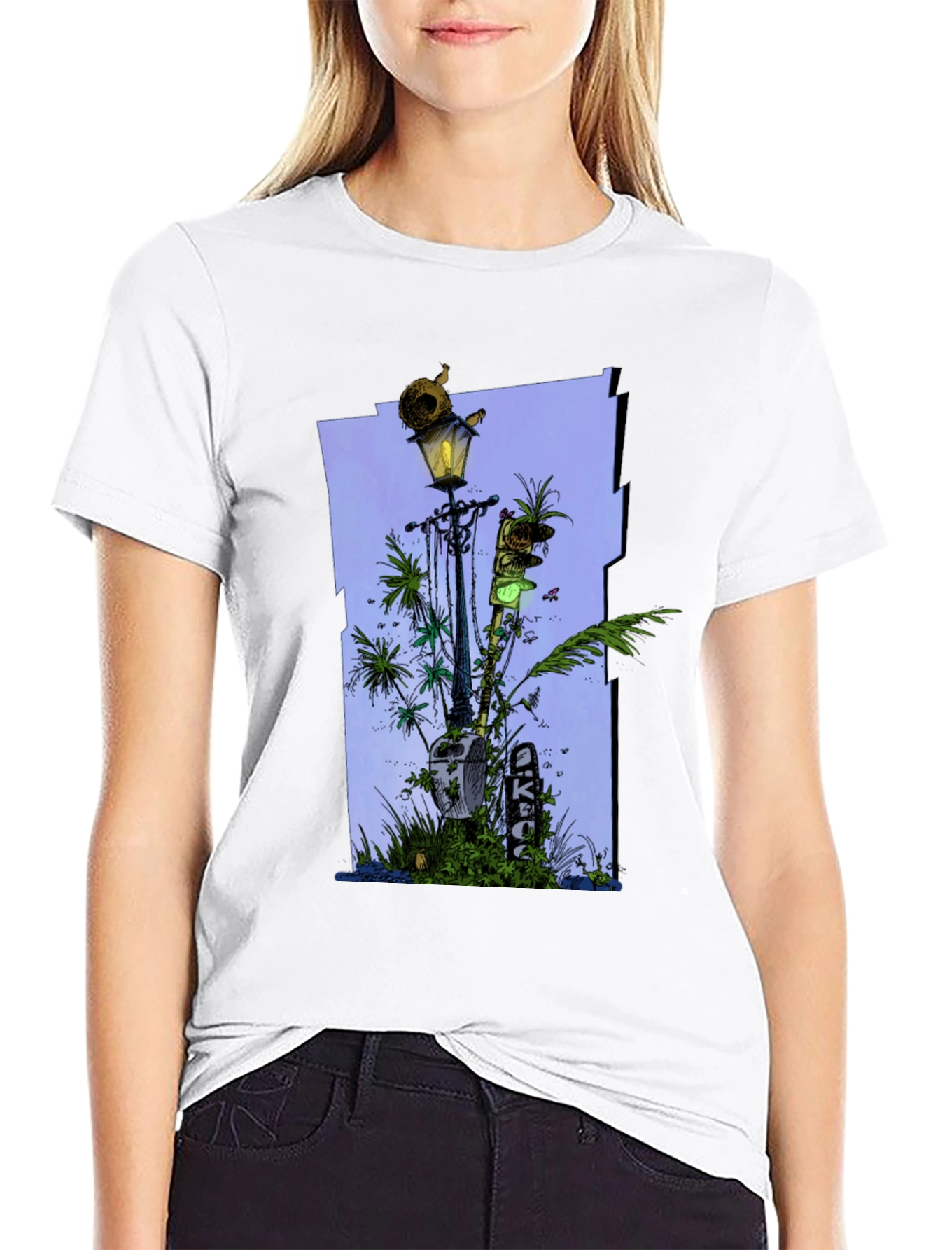 Unique Graphic Print Tee - Streetlight Jungle Design
