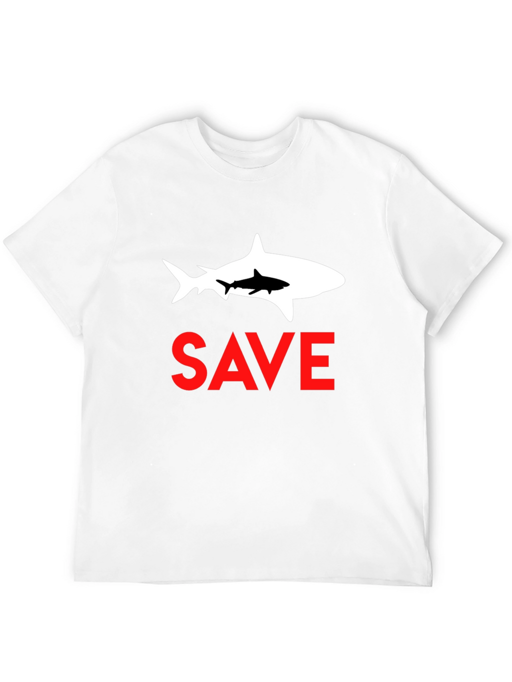 Save Sharks Graphic Tee - Black Cotton