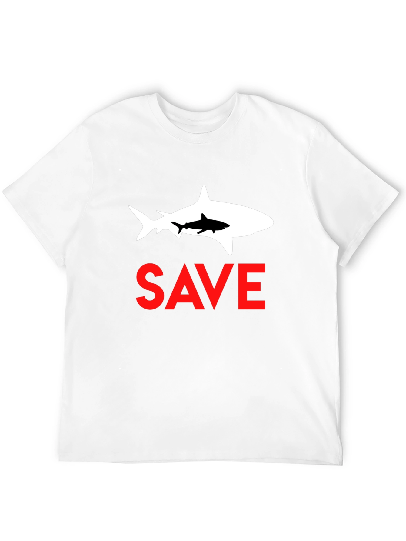 Save Sharks Graphic Tee - Black Cotton
