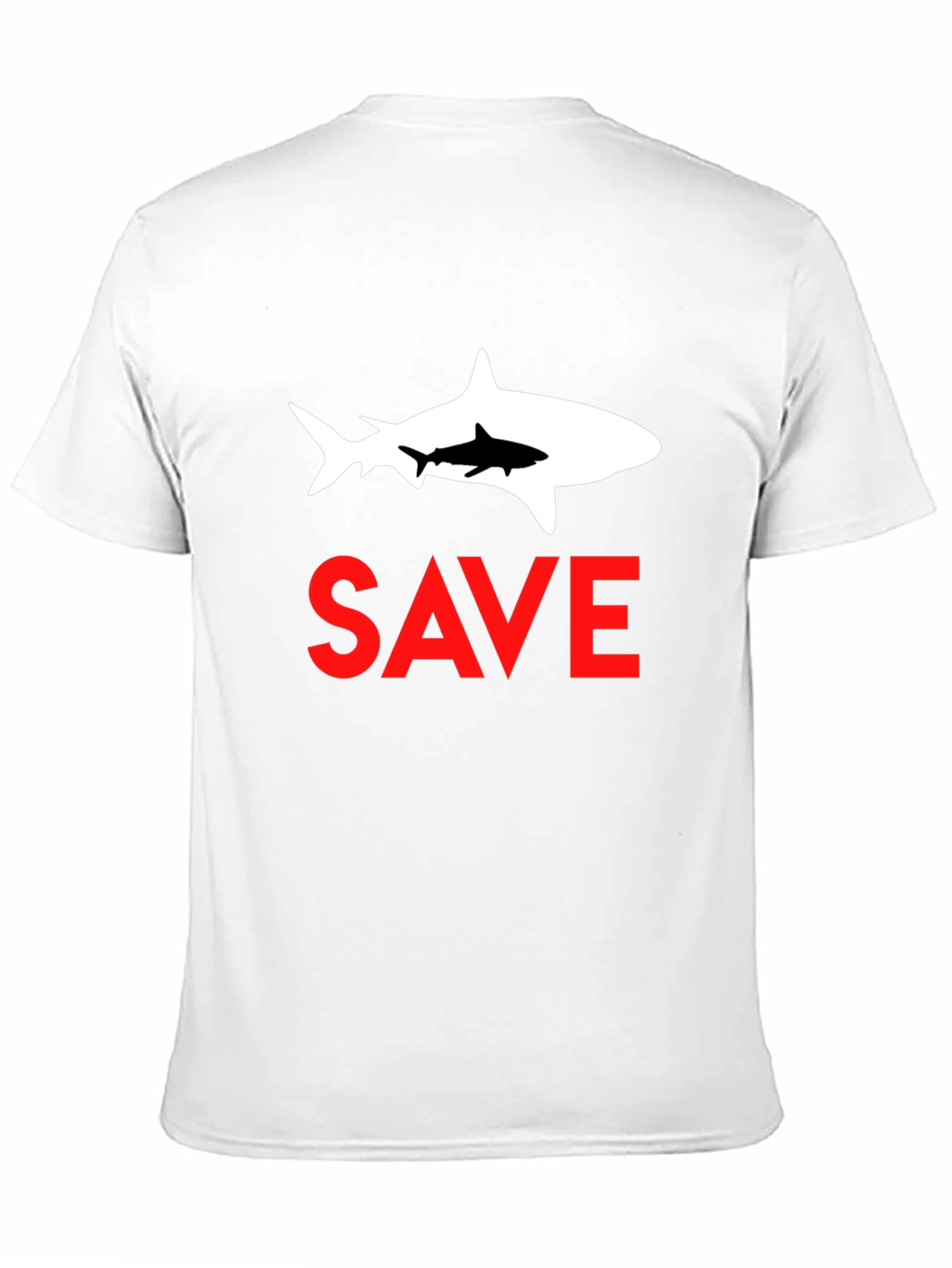 Save Sharks Graphic Tee - Black Cotton