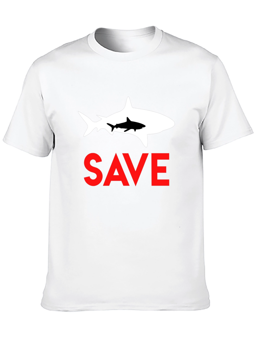Save Sharks Graphic Tee - Black Cotton