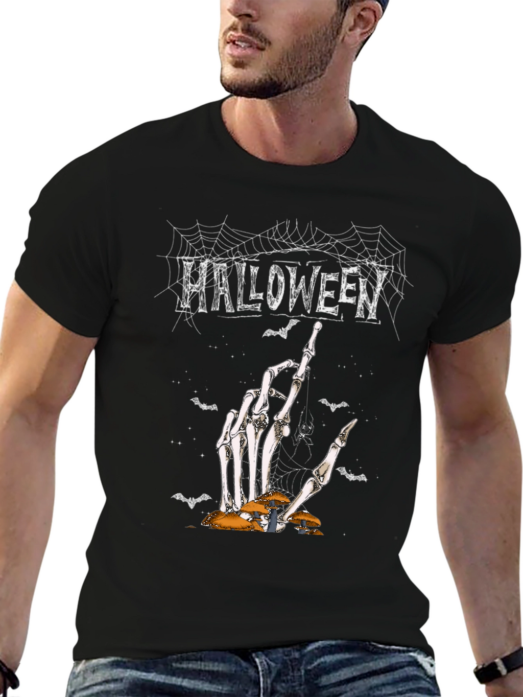 Halloween Skeleton Hand T-Shirt