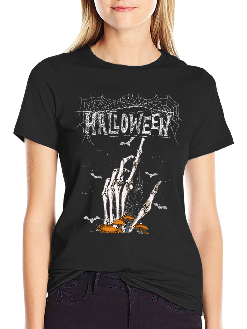 Halloween Skeleton Hand T-Shirt