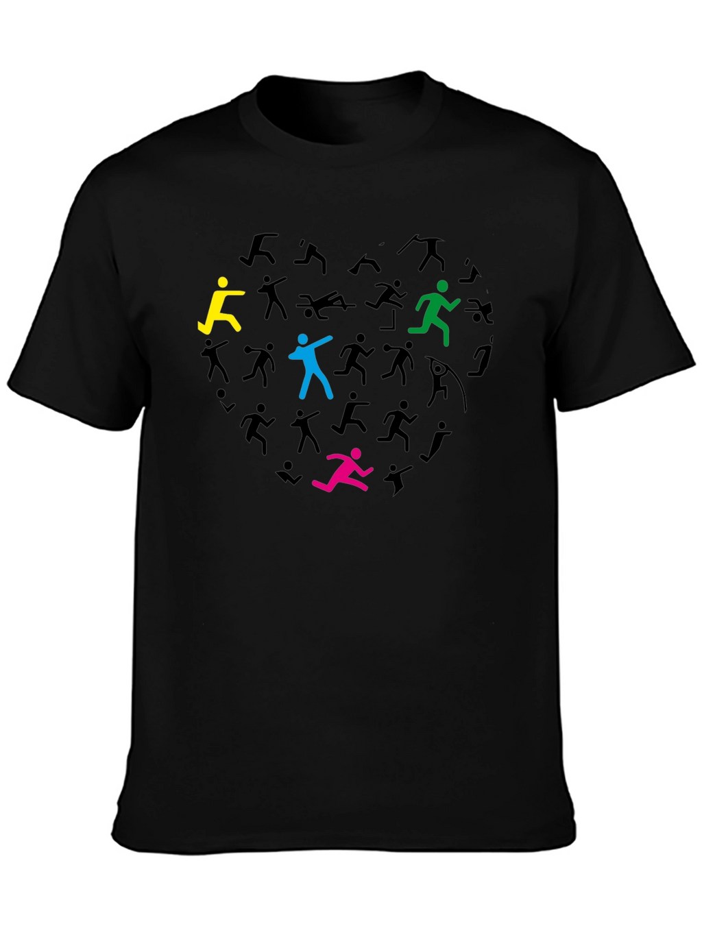 Heart of Runners Black T-Shirt