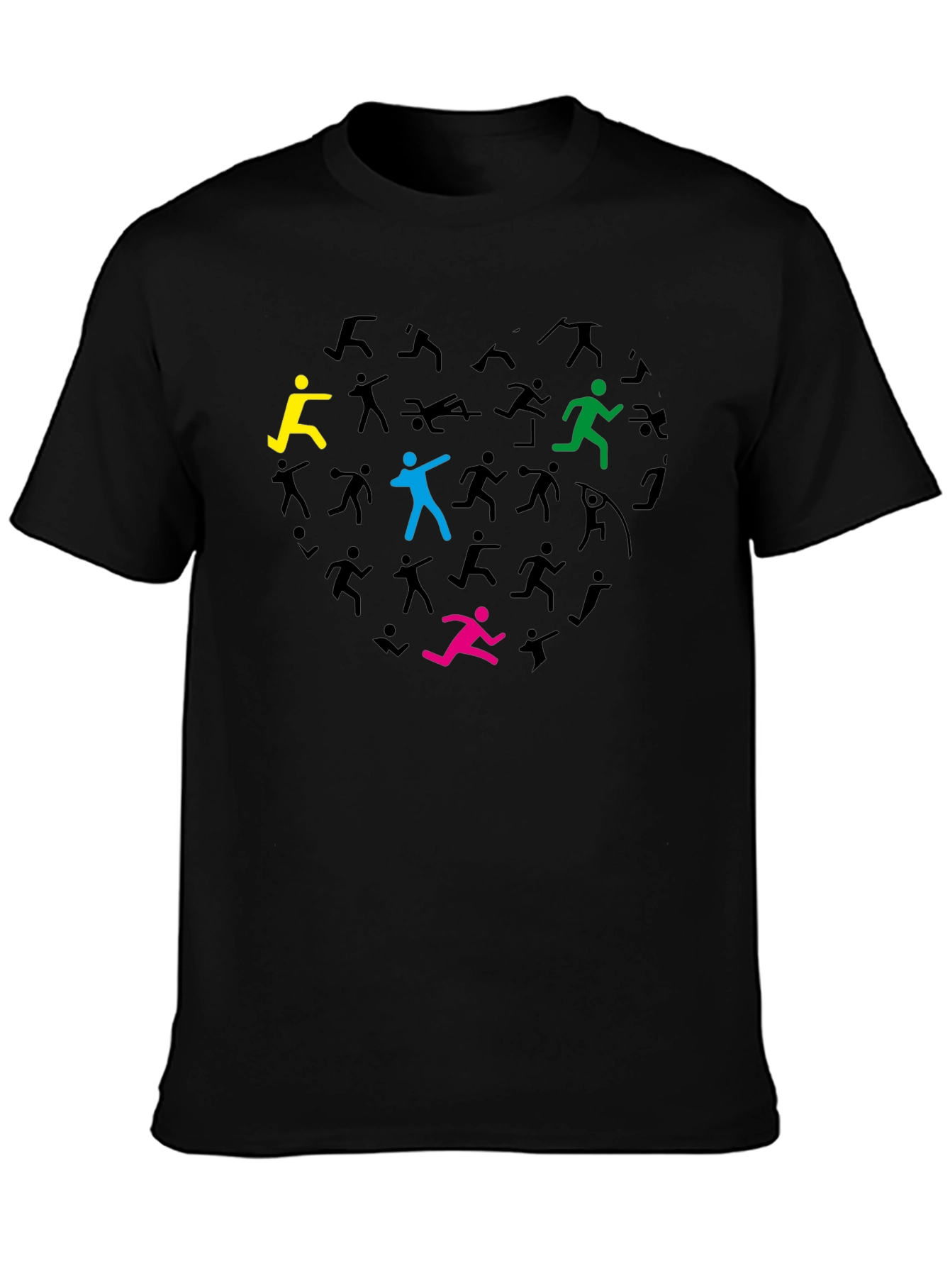 Heart of Runners Black T-Shirt