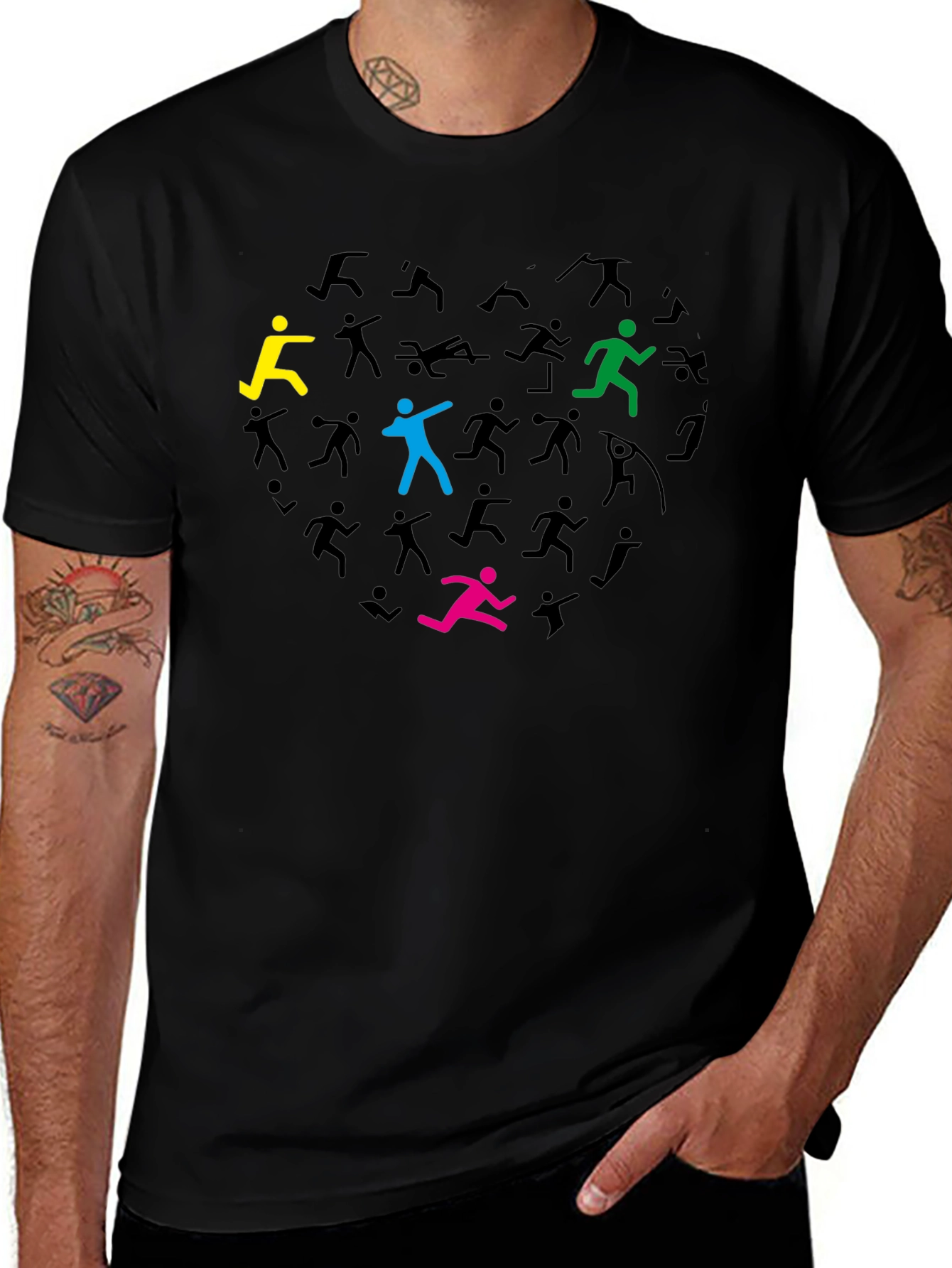 Heart of Runners Black T-Shirt