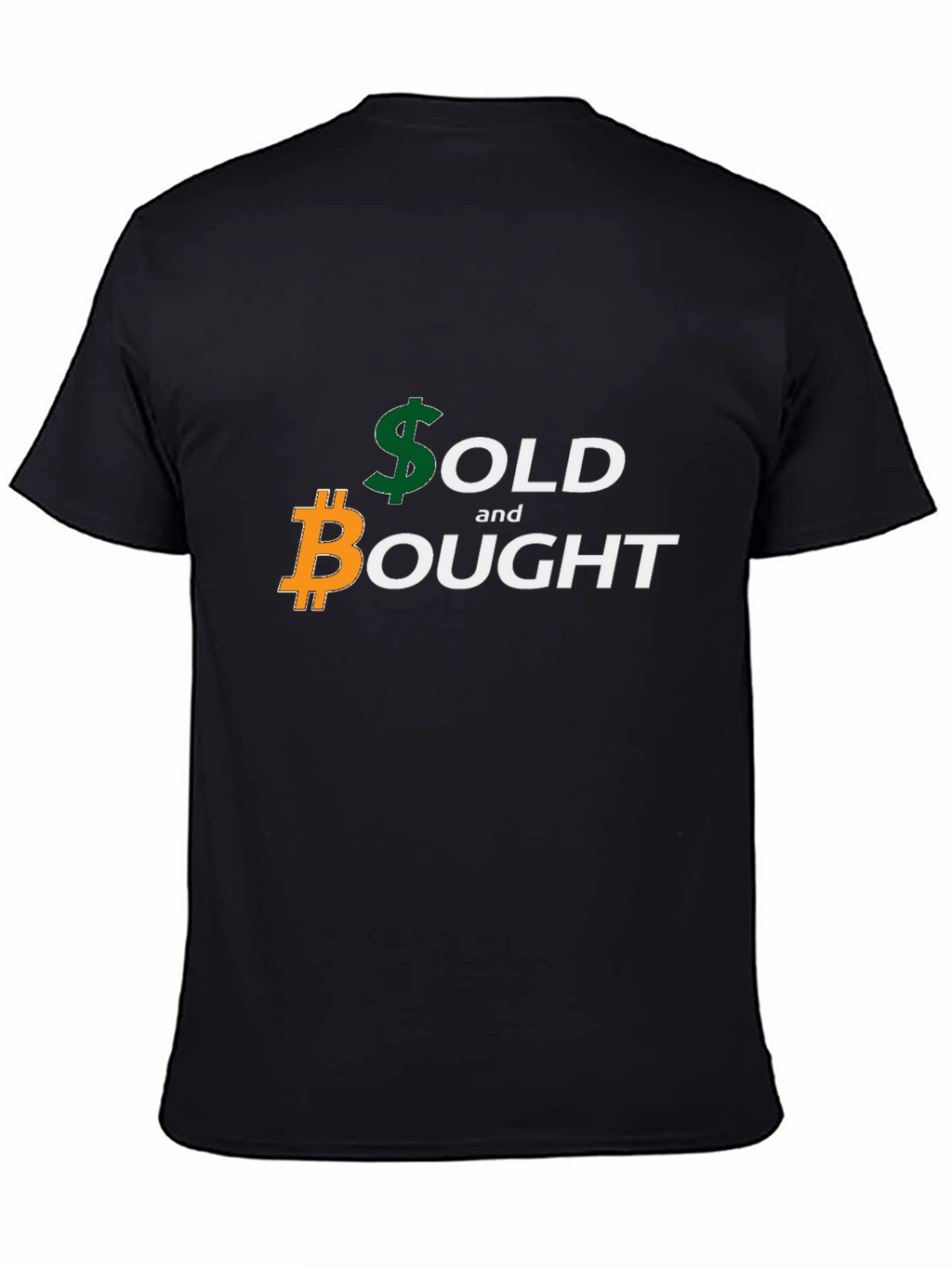 Bitcoin and Dollar Sold & Bought Black T-Shirt