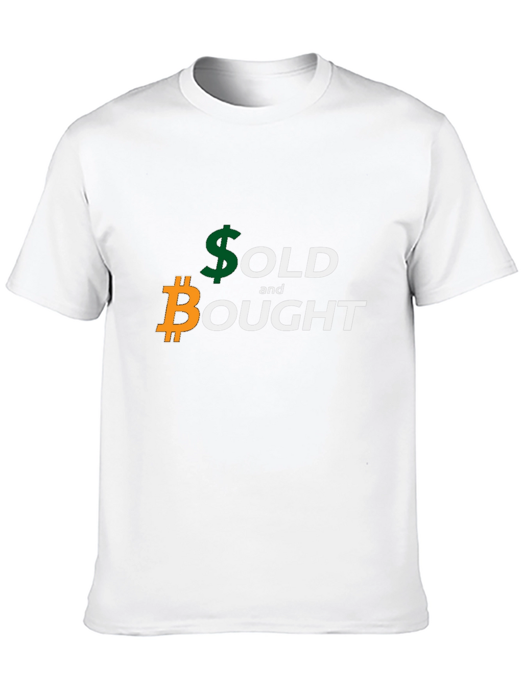 Bitcoin and Dollar Sold & Bought Black T-Shirt