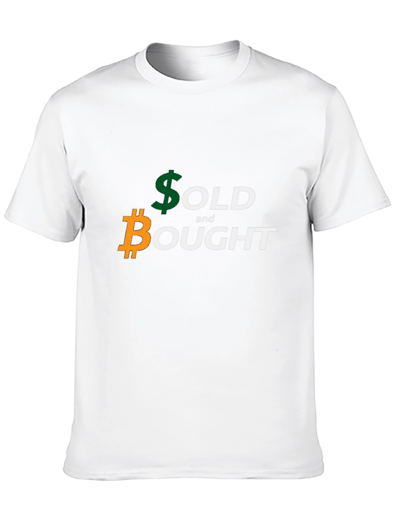 Bitcoin and Dollar Sold & Bought Black T-Shirt