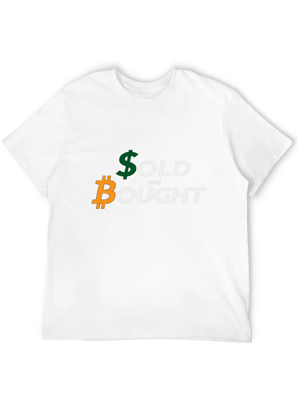 Bitcoin and Dollar Sold & Bought Black T-Shirt