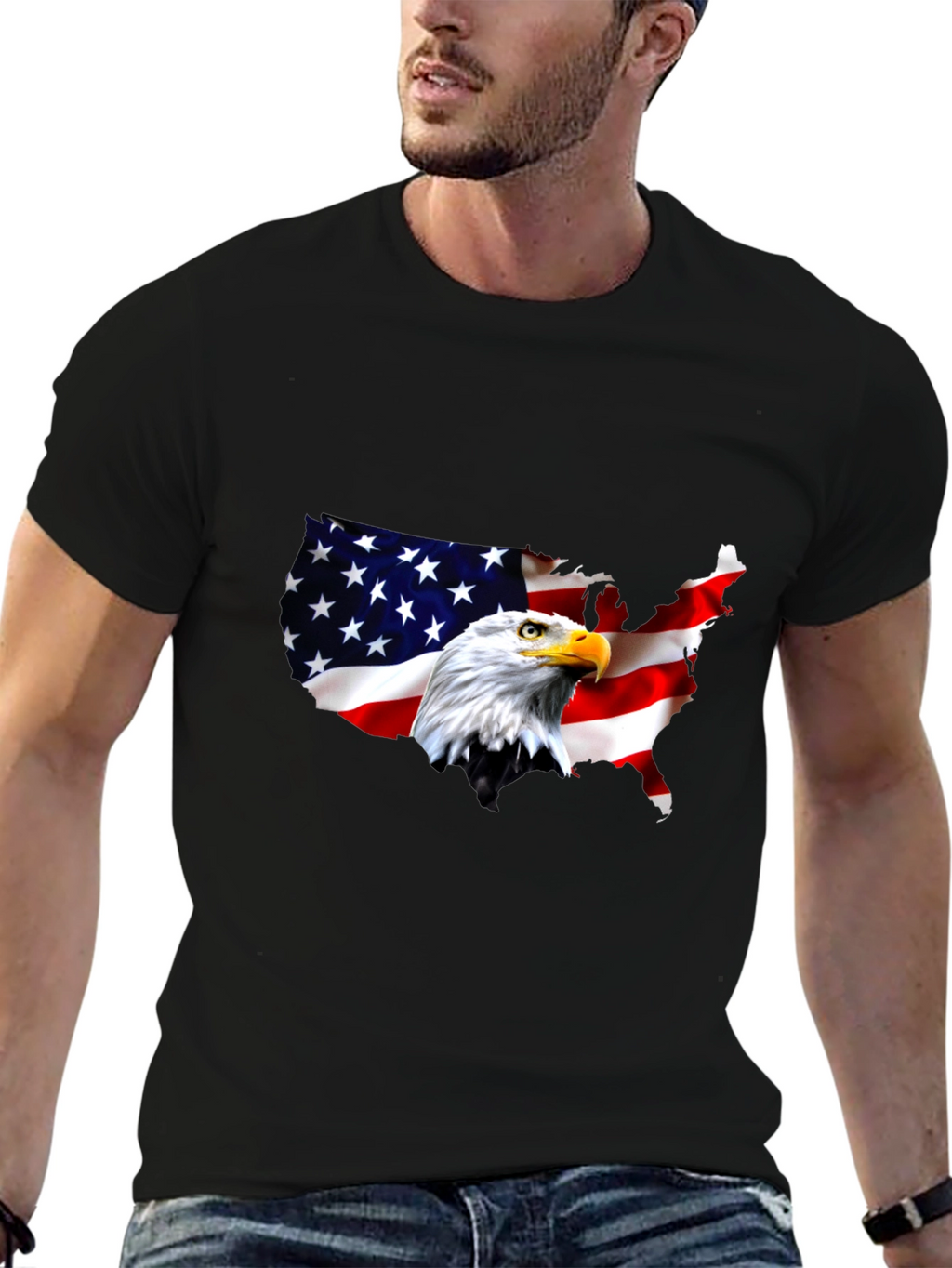 American Eagle Flag Graphic T-Shirt