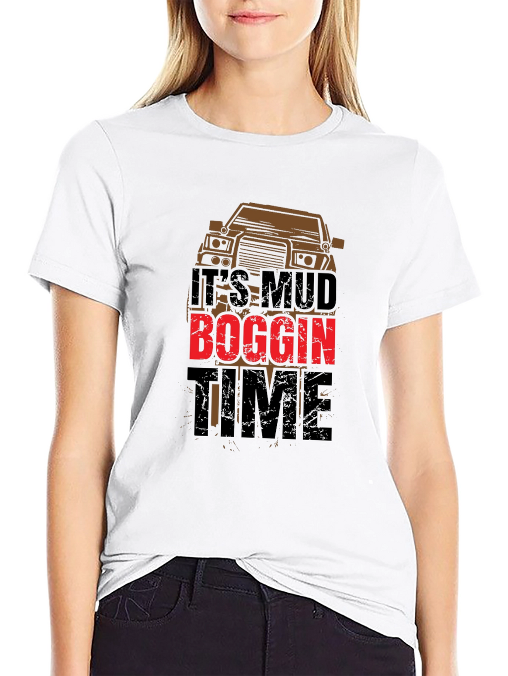 Its Mud Boggin Time Black T-Shirt