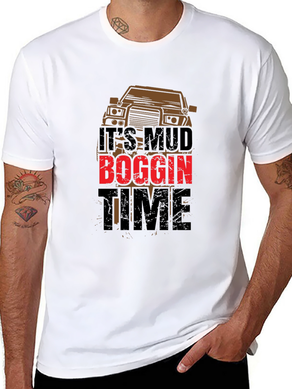 Its Mud Boggin Time Black T-Shirt