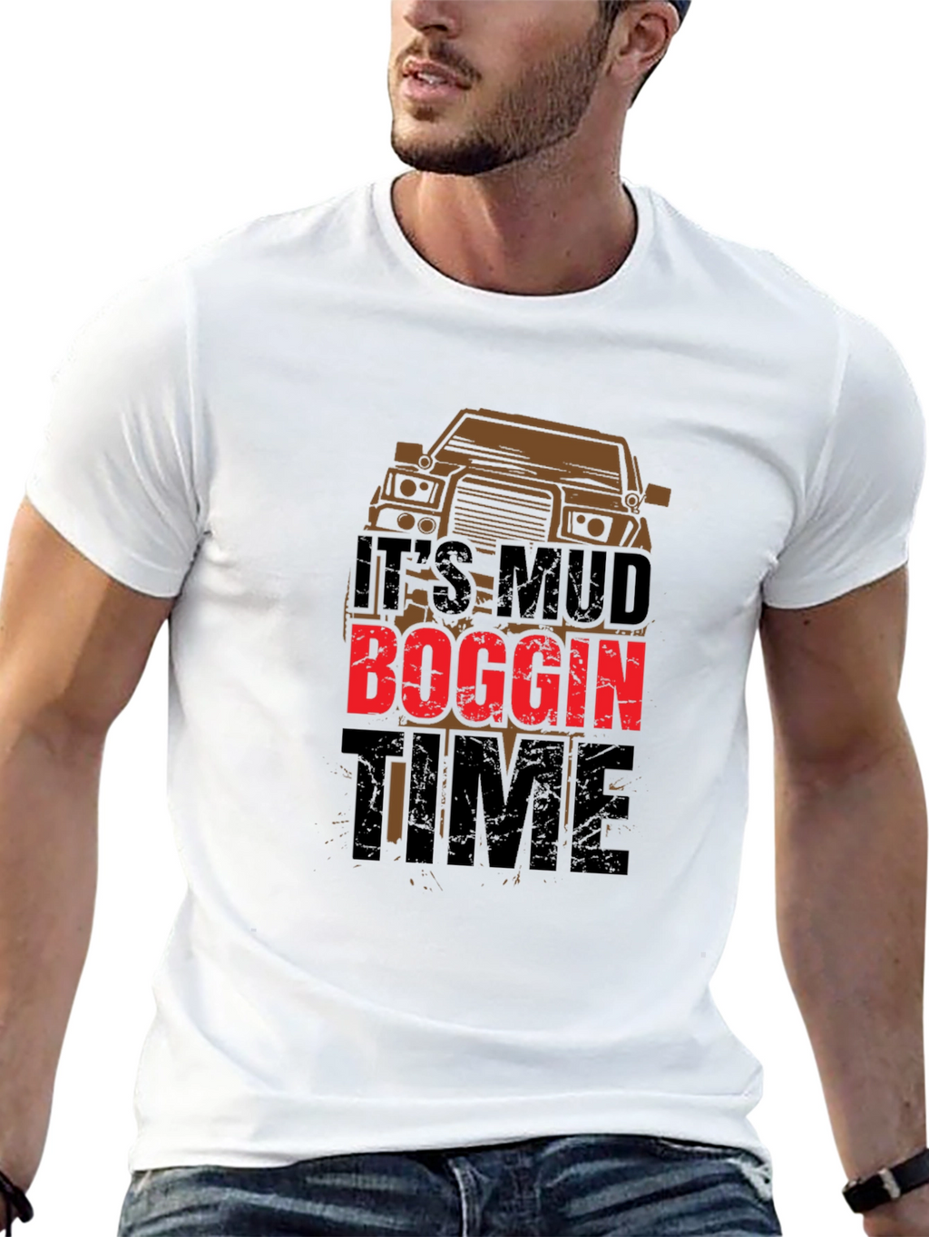 Its Mud Boggin Time Black T-Shirt