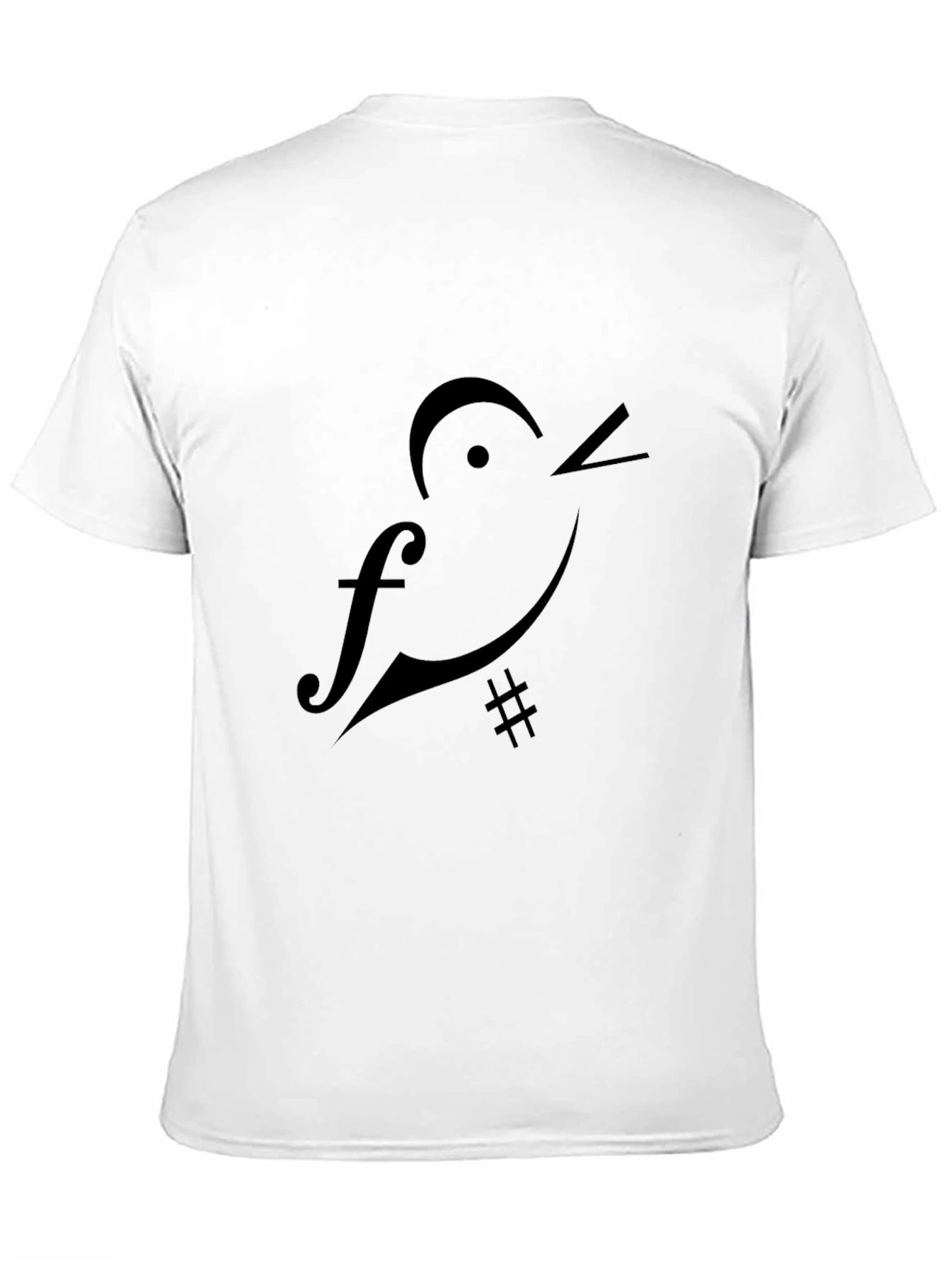 Musical Bird Graphic T-Shirt - Black