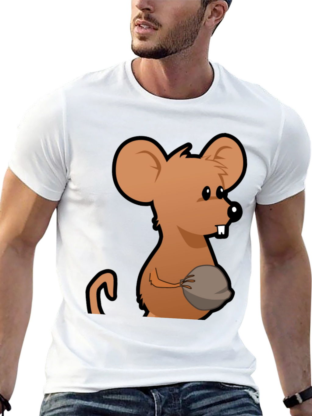 Funny Mouse Graphic T-Shirt